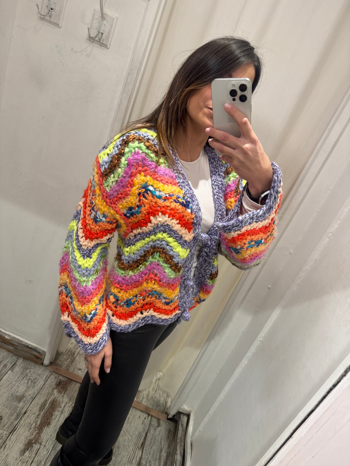 NEW COLLECTION - CARDIGAN UNCINETTO MULTICOLOR