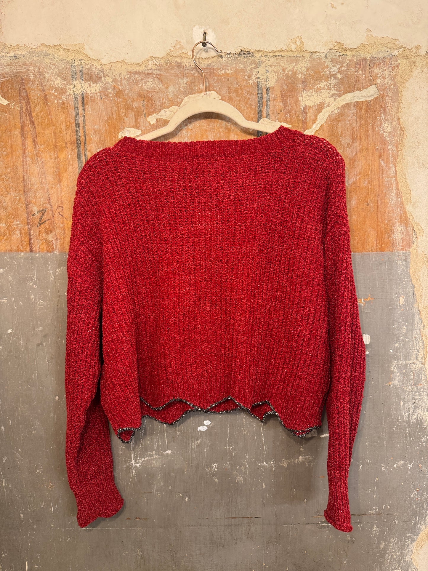 MAGLIA GOA GOA BORDEAUX LUREX