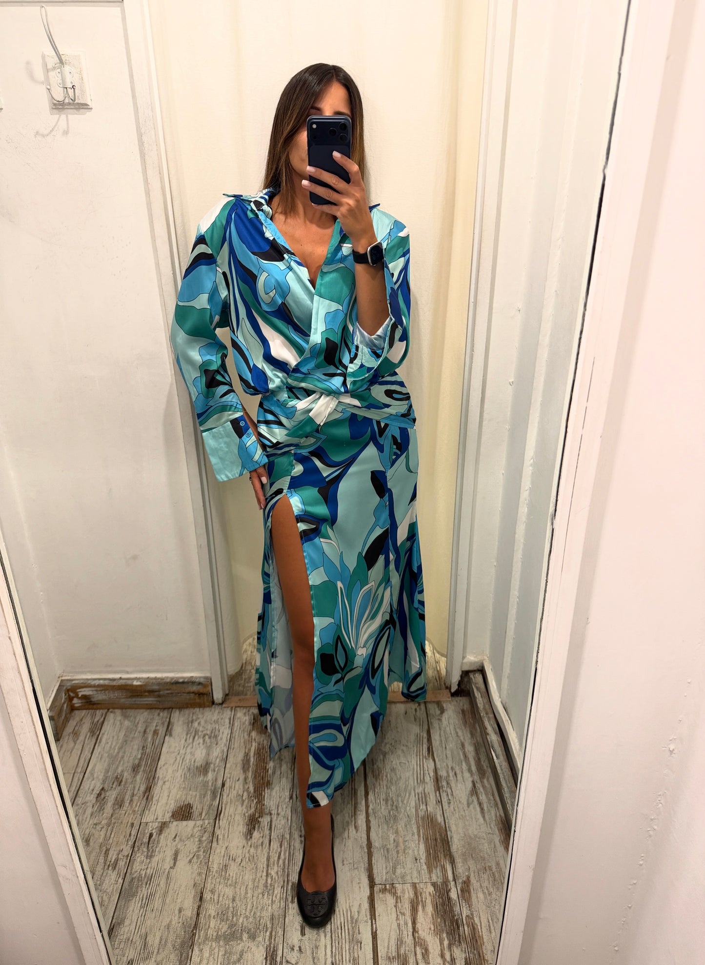 ABITO LUNGO FANTASIA PUCCI CON SPACCO