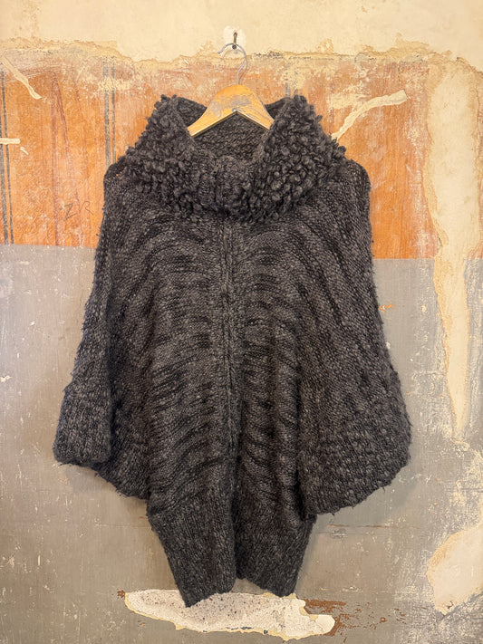 CARDIGAN STELLA MCCARTNEY IN LANA e CASHMERE ANTRACITE