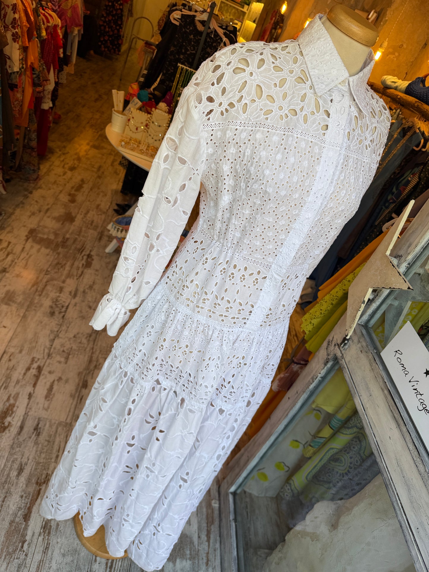 ABITO CHEMISIER ERMANNO SCERVINO SANGALLO BIANCO