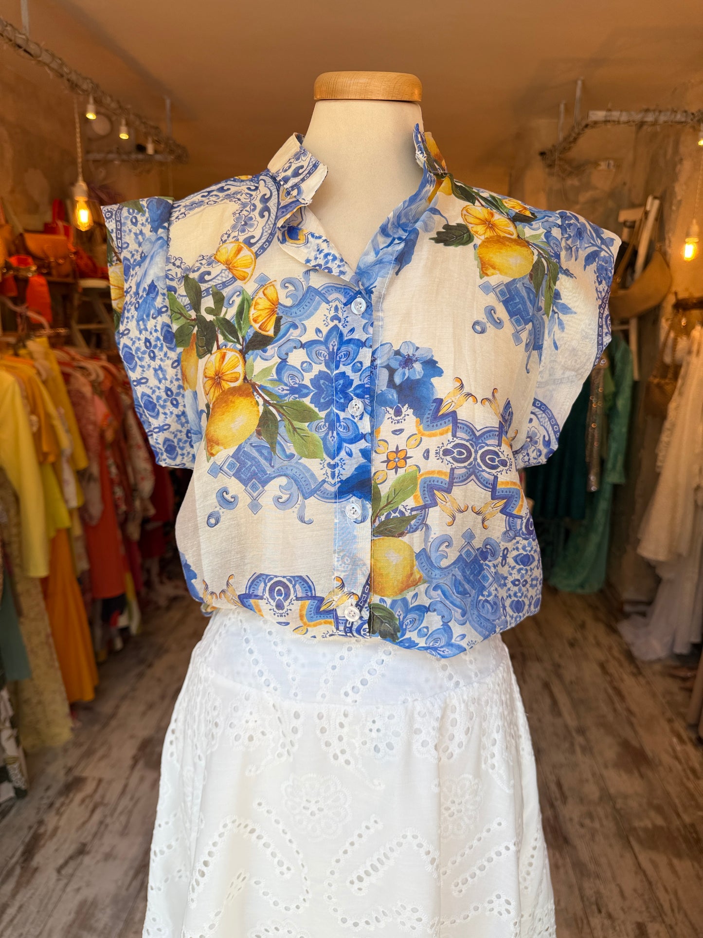 CAMICIA STAMPA CAPRI LIMONI