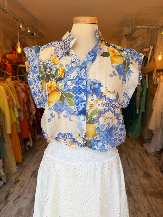 CAMICIA STAMPA CAPRI LIMONI