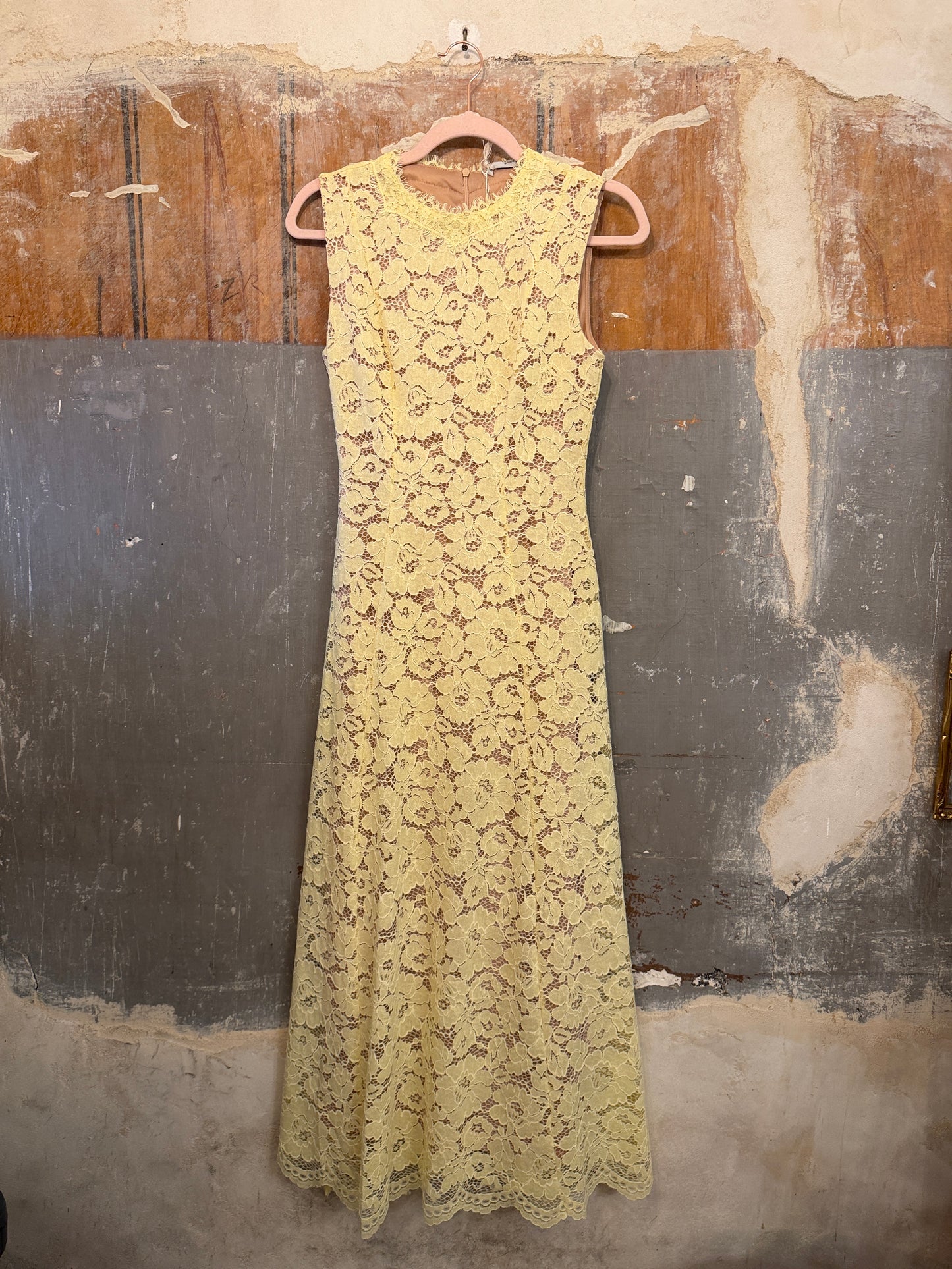 NEW COLLECTION - ABITO LONGUETTE PIZZO GIALLO