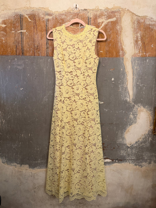 NEW COLLECTION - ABITO LONGUETTE PIZZO GIALLO
