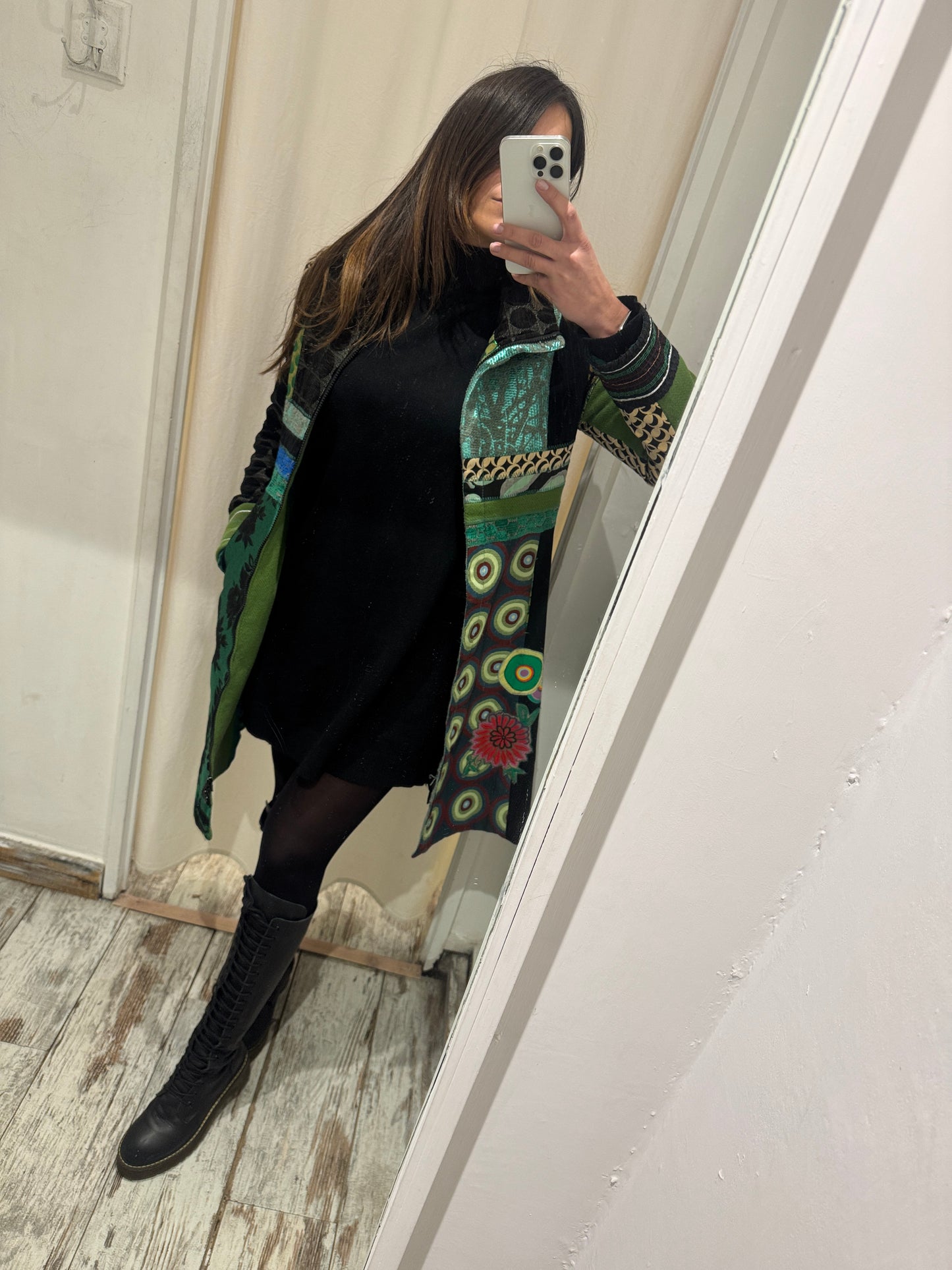 NEW COLLECTION - CAPPOTTINO DESIGUAL VERDE FANTASIA