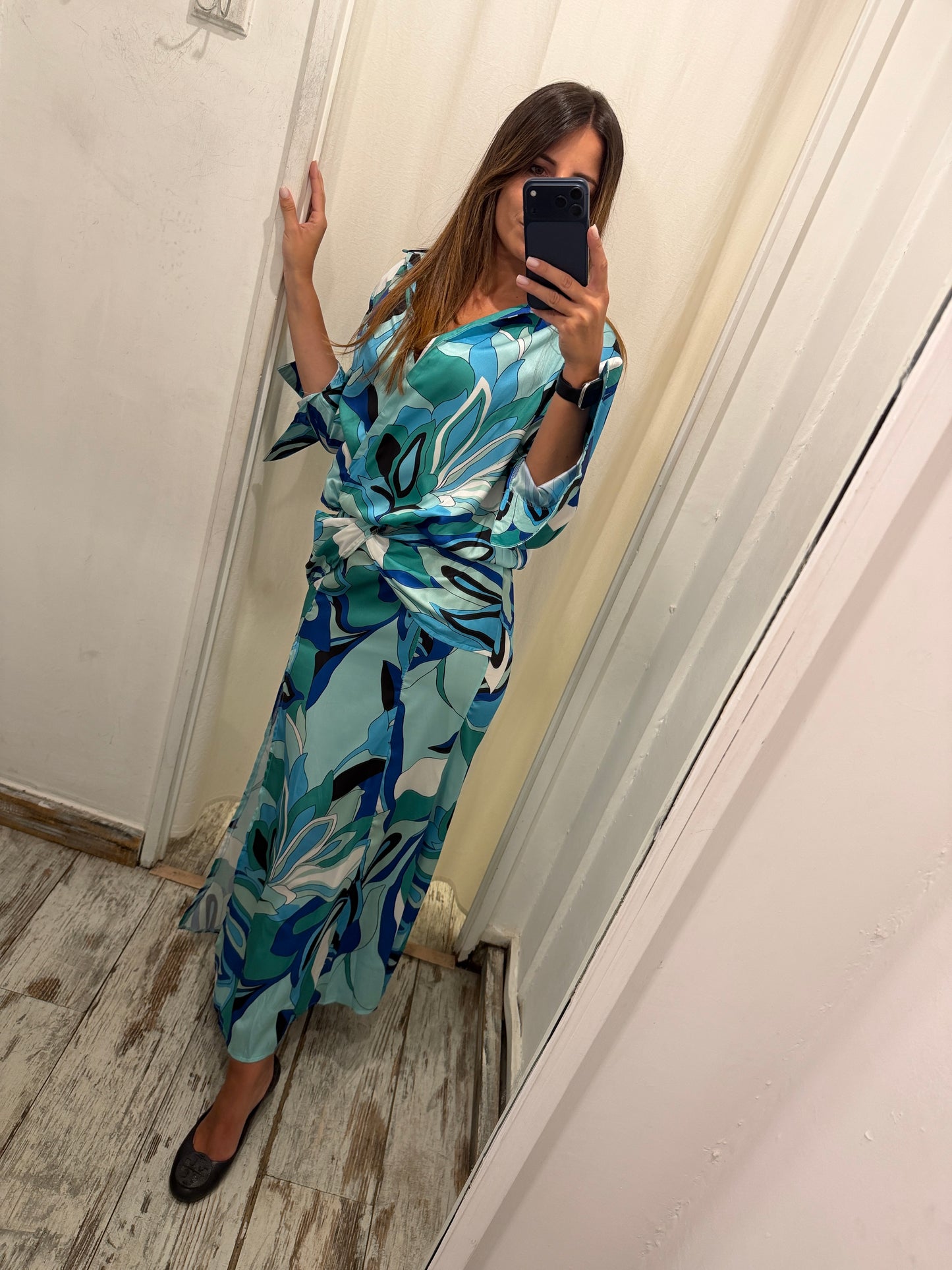 ABITO LUNGO FANTASIA PUCCI CON SPACCO