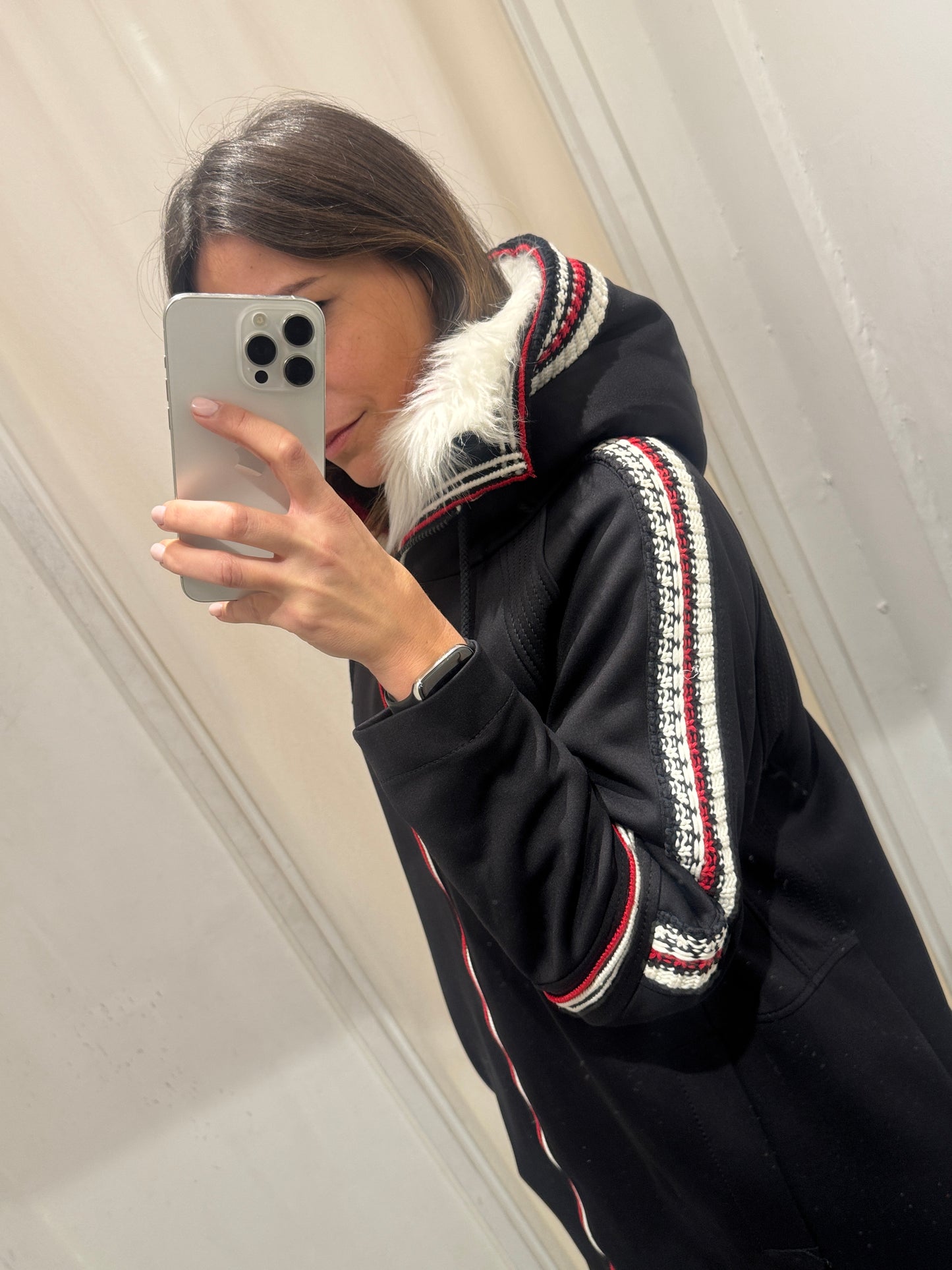 CAPPOTTO SPORTIVO ERMANNO SCERVINO NERO E ROSSO