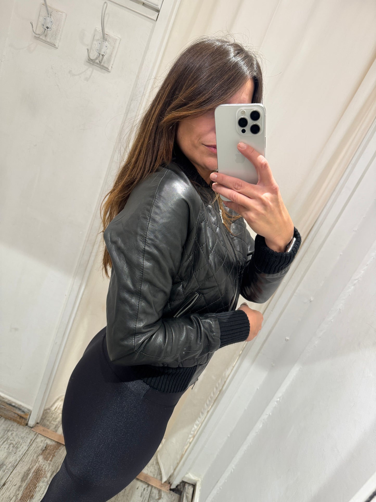 BOMBER GOLDCASE PELLE NERO