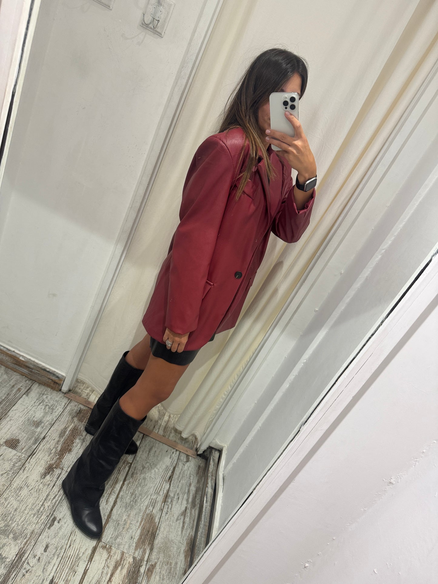BLAZER OVER ECOPELLE BORDEAUX