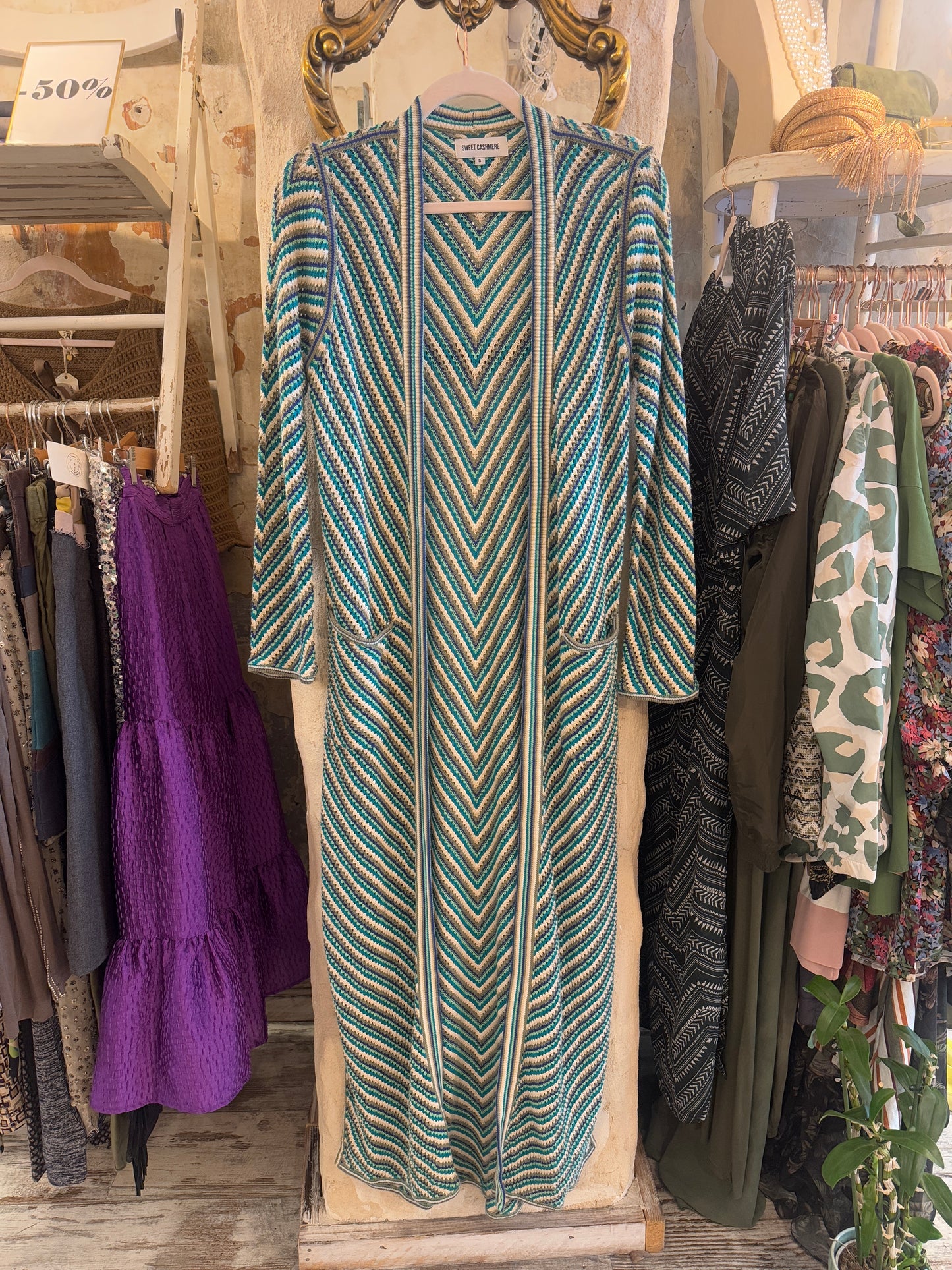 CARDIGAN LUNGO SWEET CASHMERE IN MAGLIA