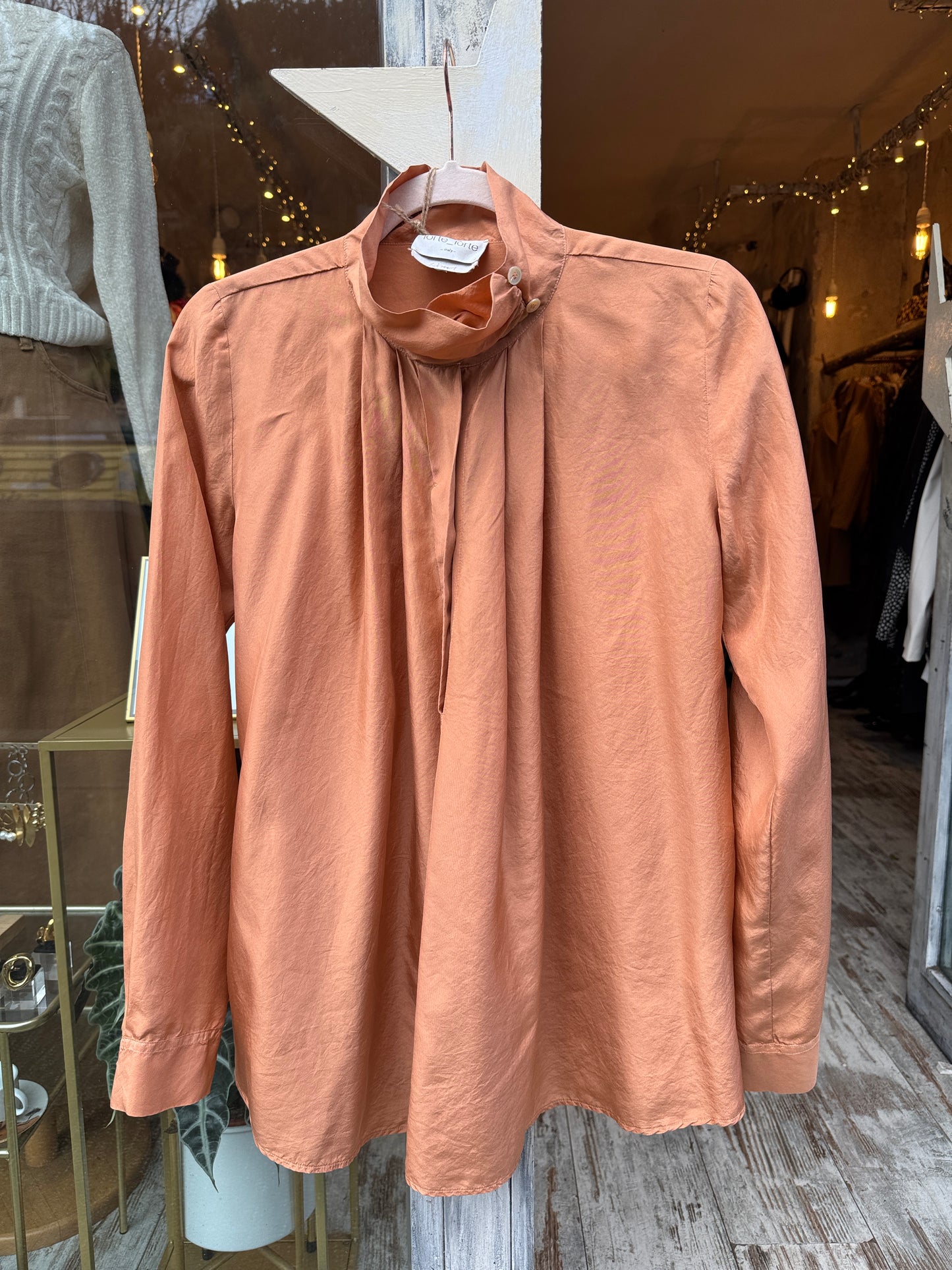 NEW COLLECTION - BLUSA FORTE FORTE SETA ARANCIO