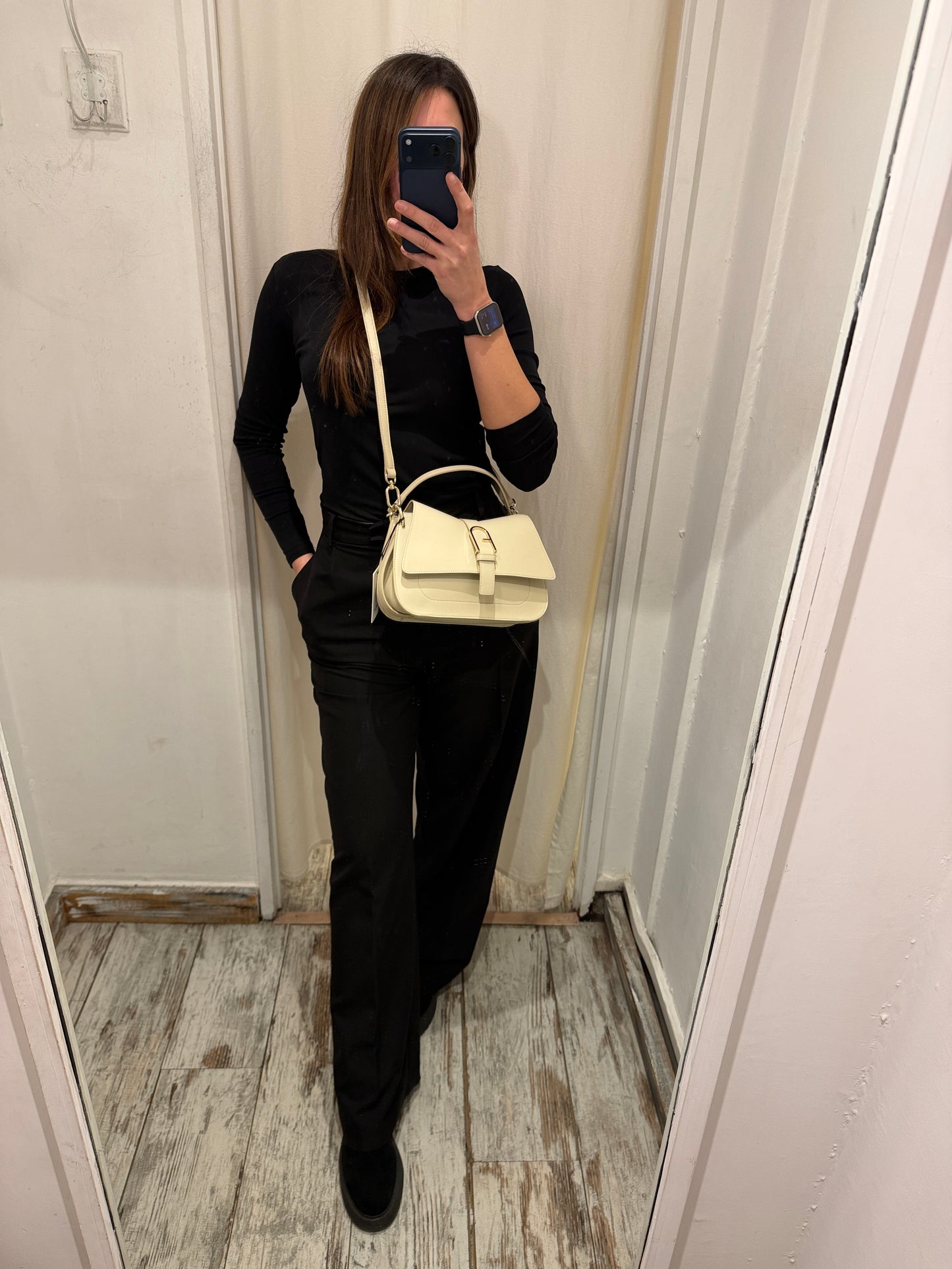 BORSA FURLA FLOW PELLE PANNA