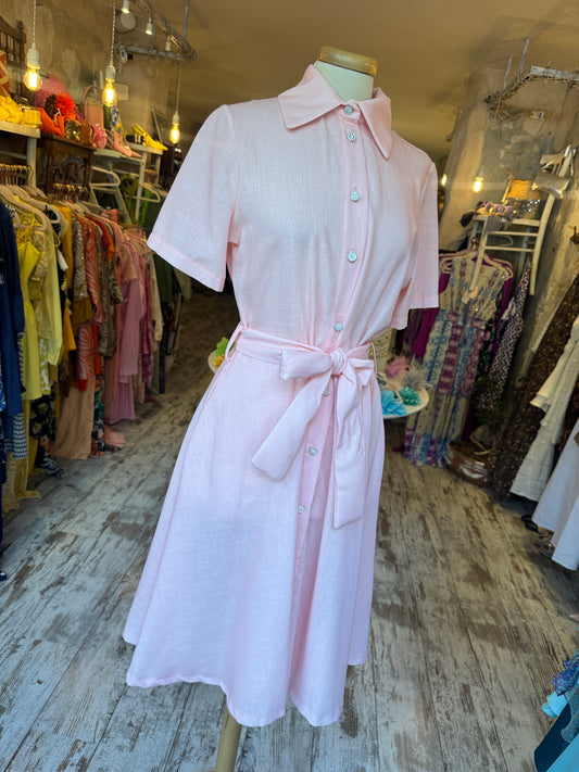 ABITO CHEMISIER MIDI ROSA PESCA