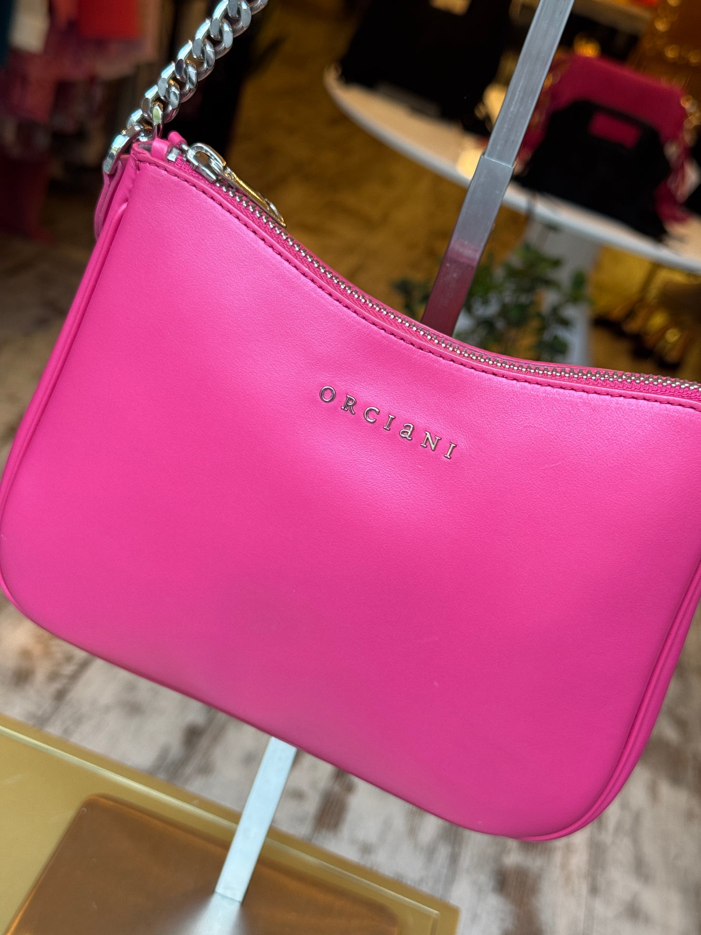 BORSA ORCIANI NEW MOON VANITY PELLE FUCSIA
