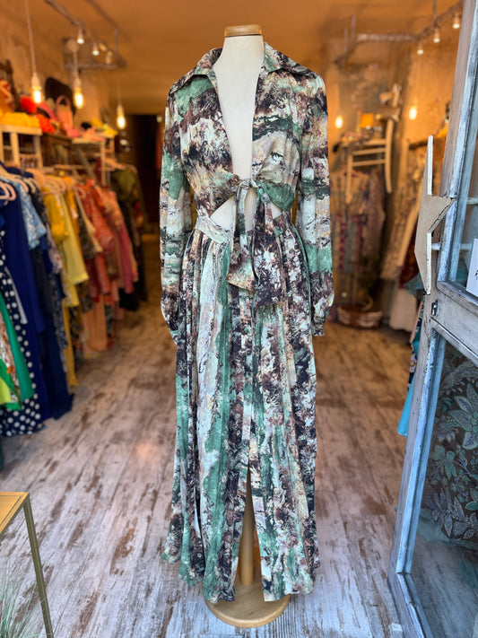 ABITO LUNGO CUT OUT CAMOUFLAGE