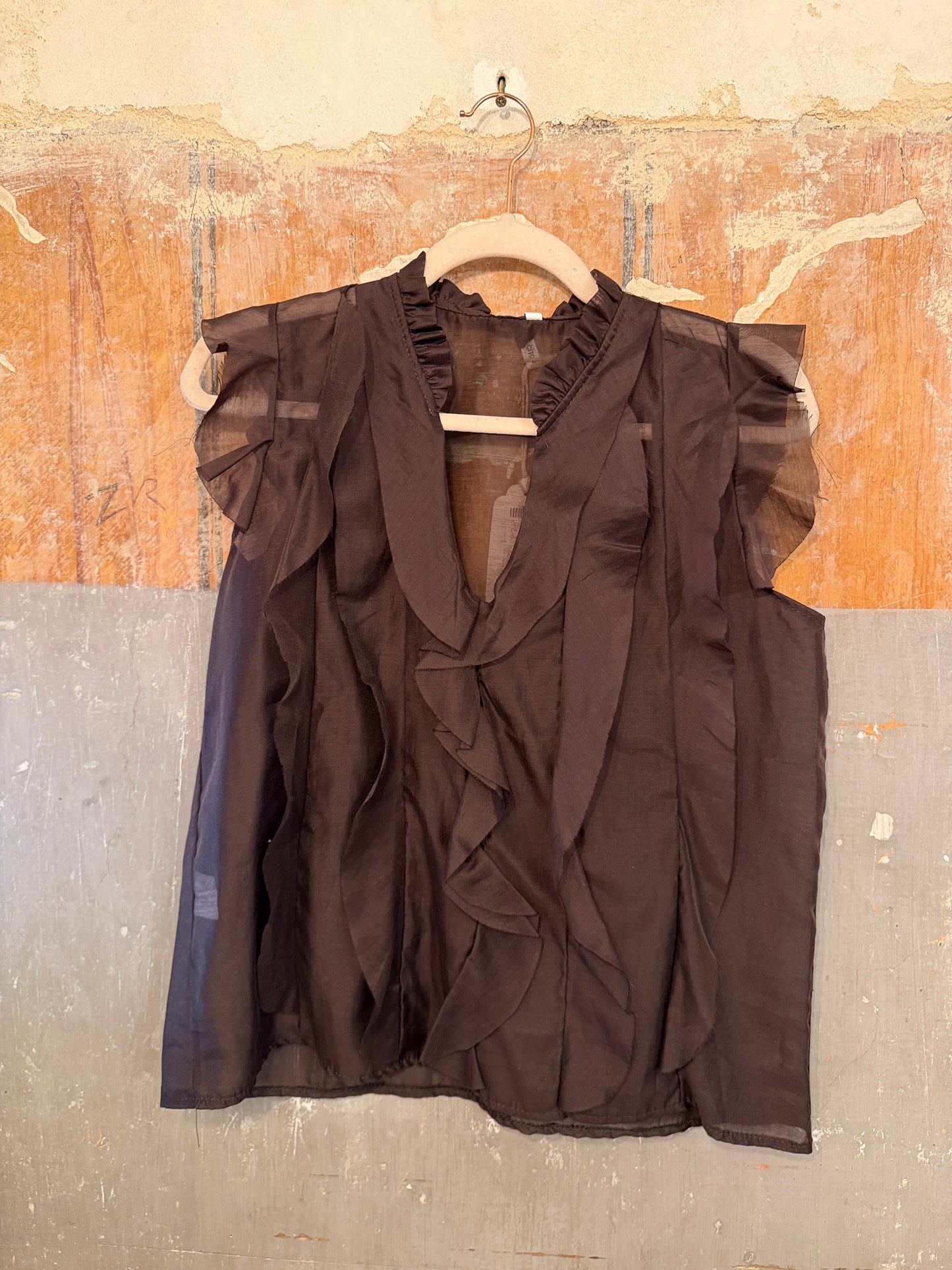 BLUSA PETALI MARRONE