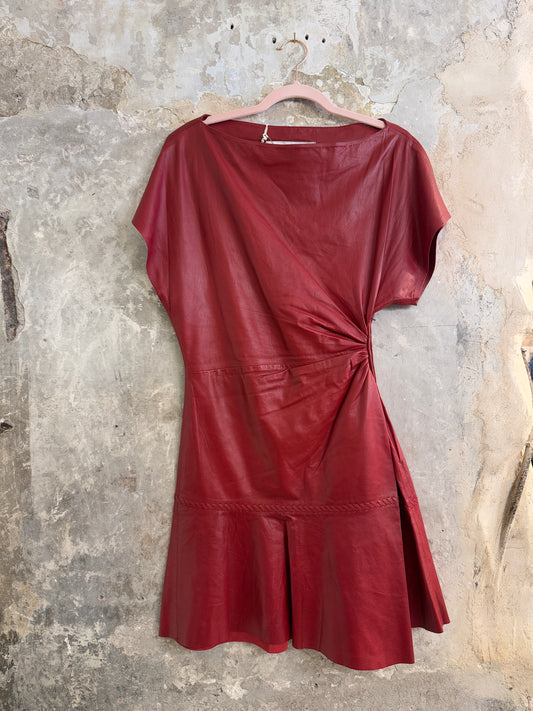 ABITO ZARA STUDIO IN PELLE BORDEAUX