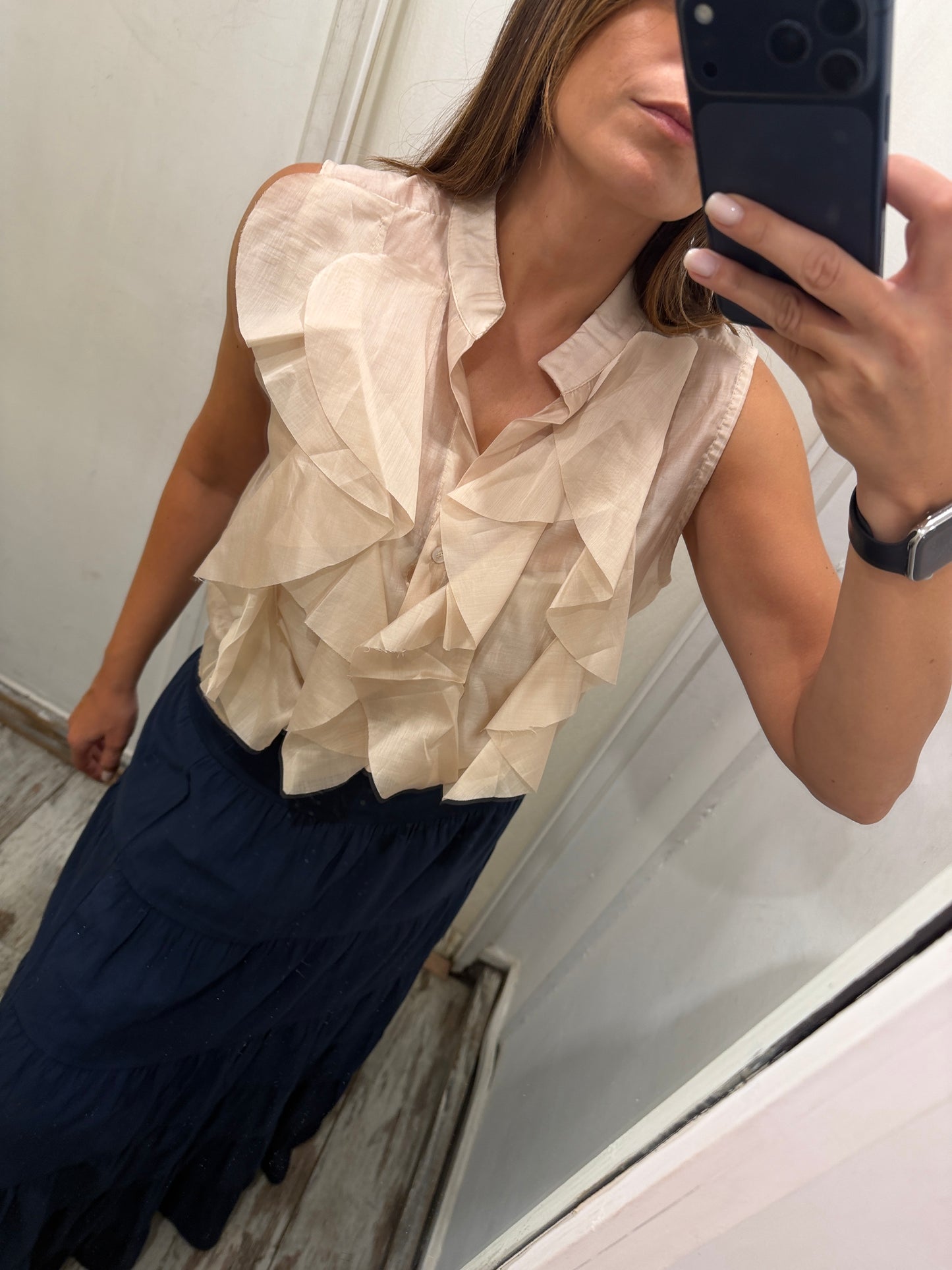 CAMICIA ROUCHES NUDE