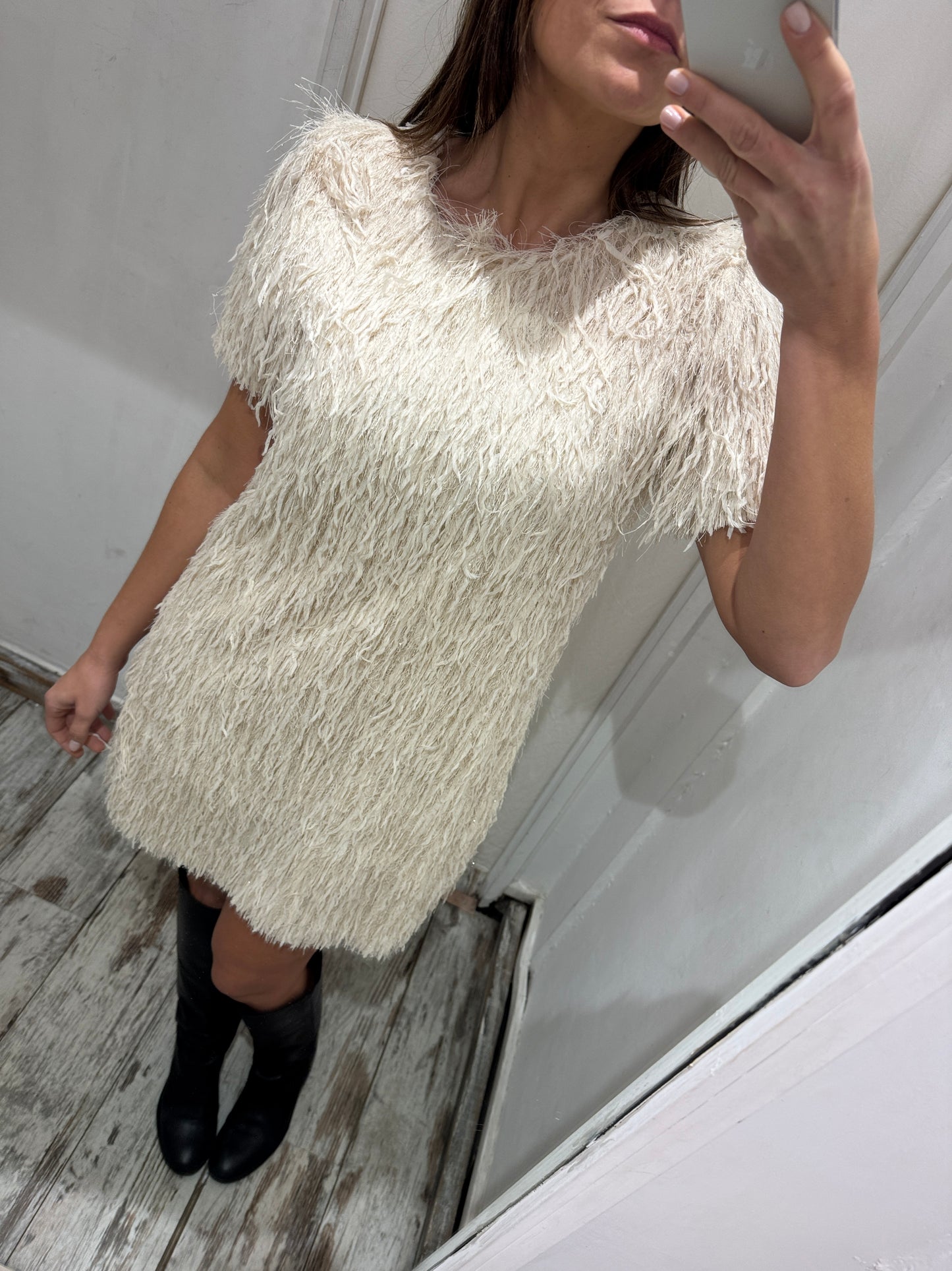 ABITO FRANGE LUREX PANNA