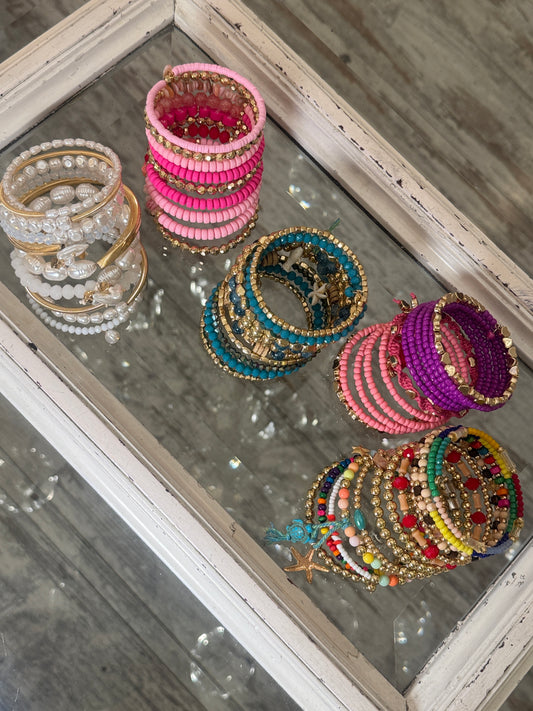 BRACCIALE SPIRALE CON PERLINE