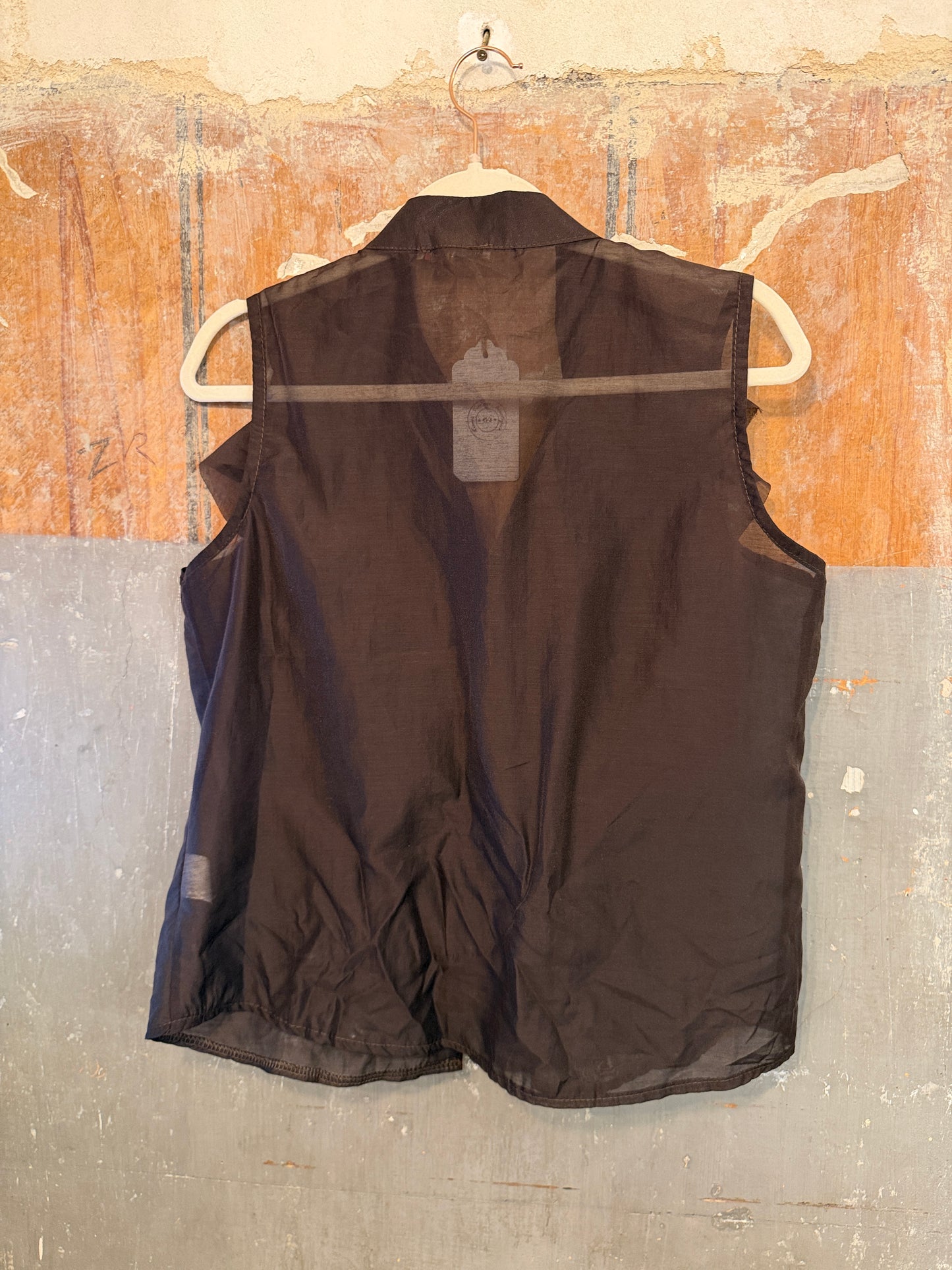 NEW COLLECTION - CAMICIA MARRONE ROUCHES