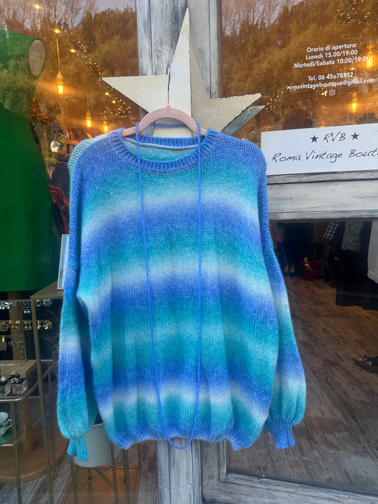 MAGLIA SFUMATA AZZURRA