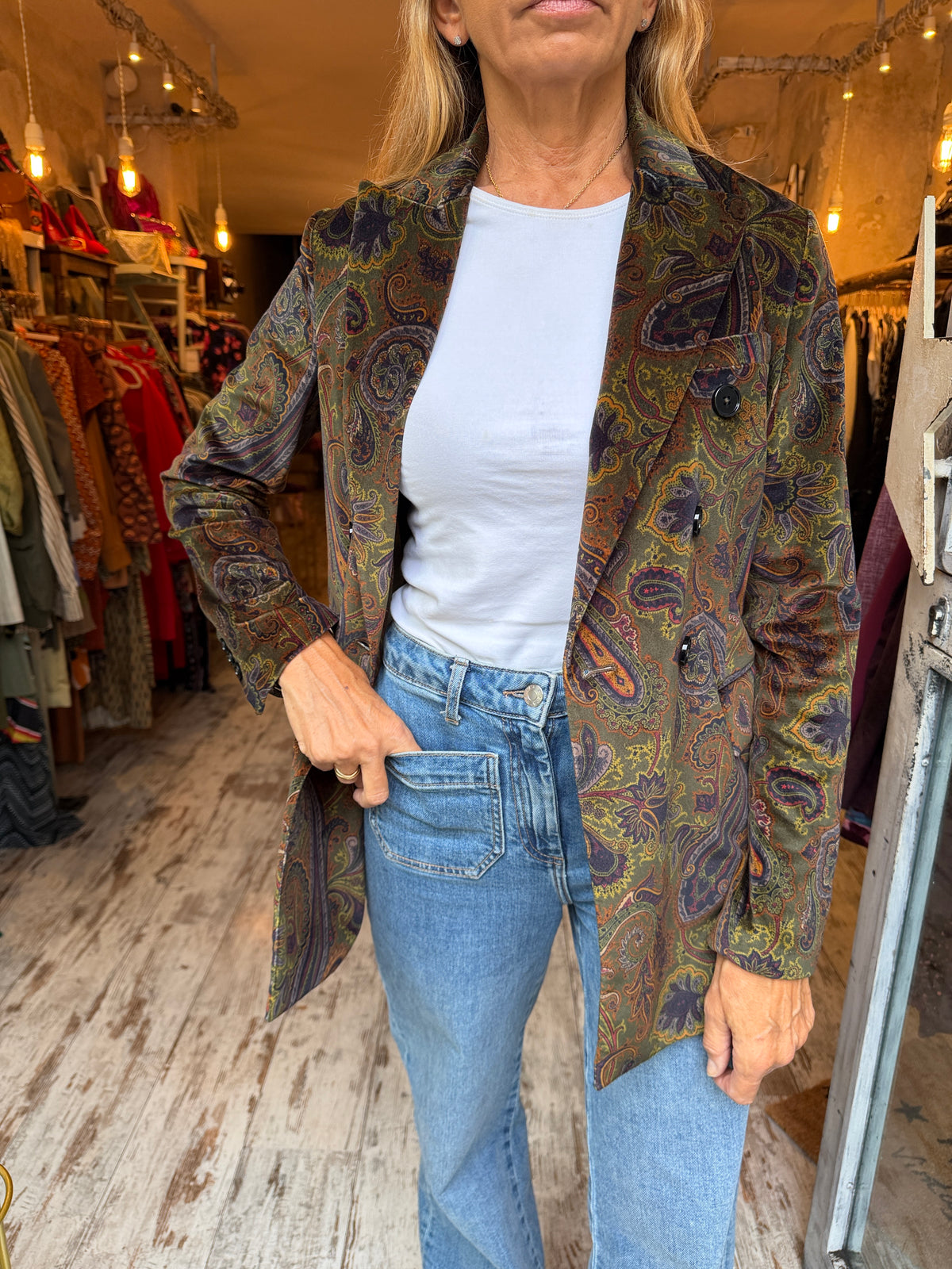 BLAZER CIRCOLO DAMASCATO VERDE MILITARE