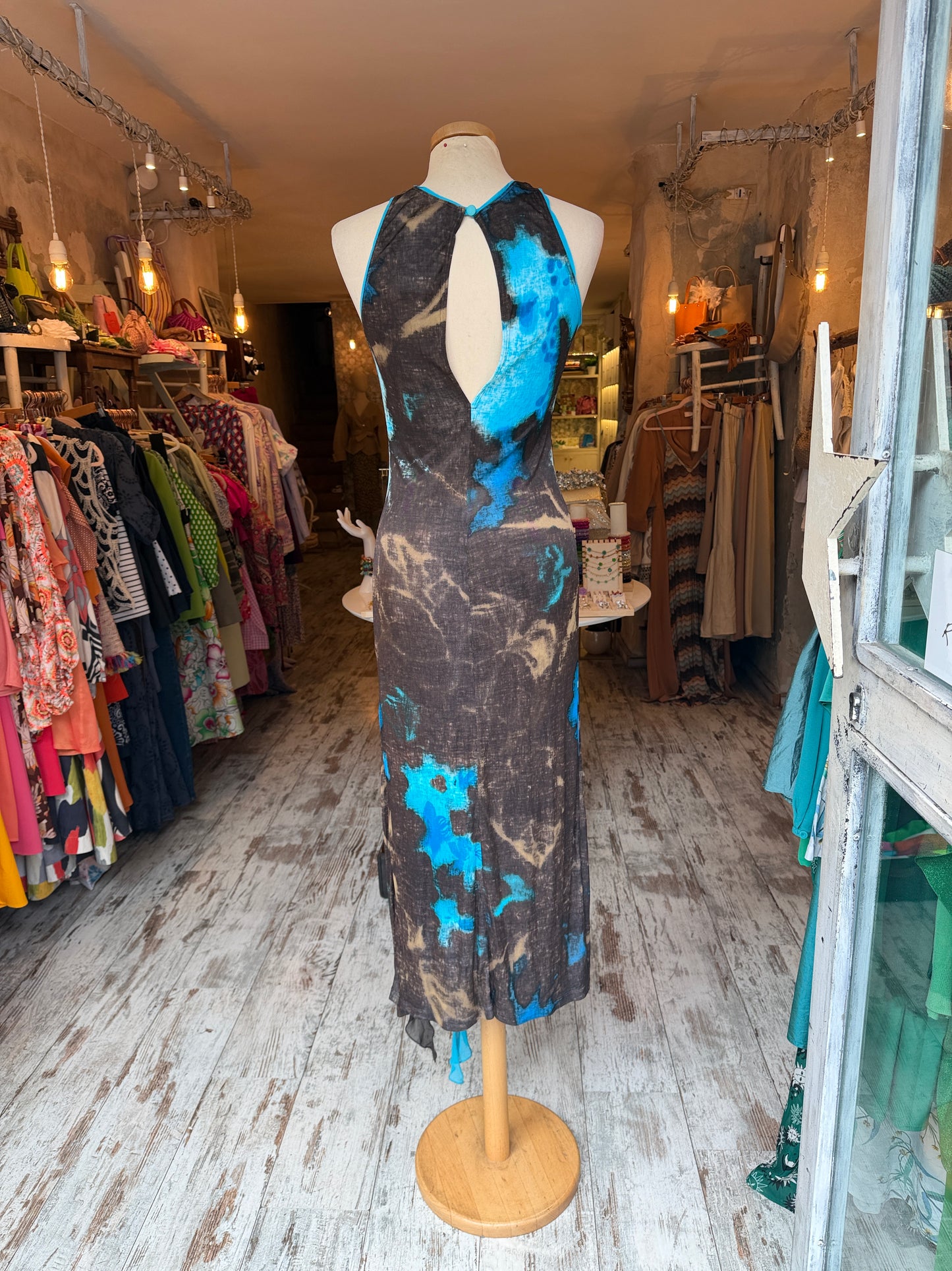 NEW COLLECTION - ABITO MARIA GRAZIA SEVERI MARRONE TURCHESE