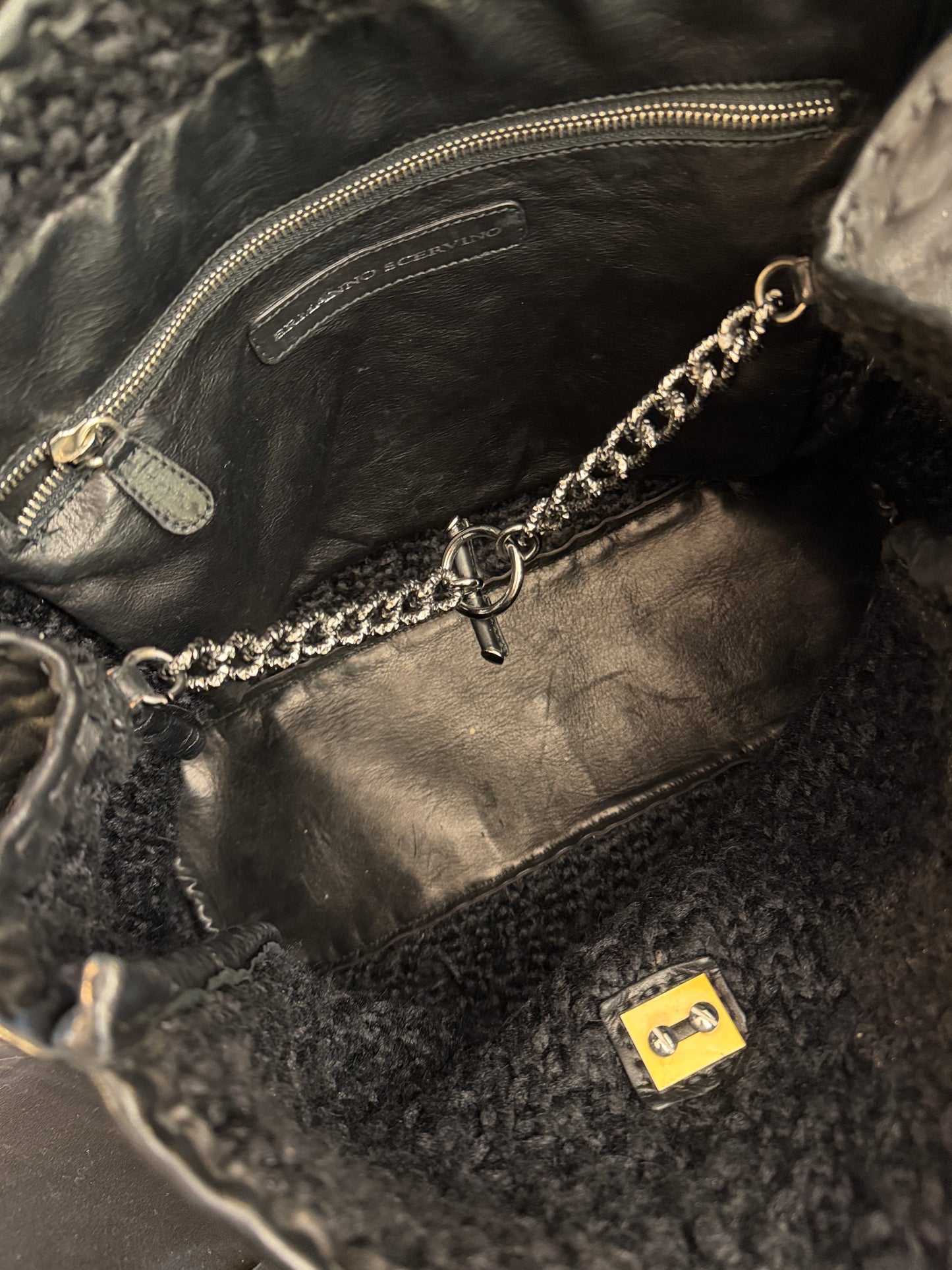 BORSA ERMANNO SCERVINO FAUBOURG PELLE NERO
