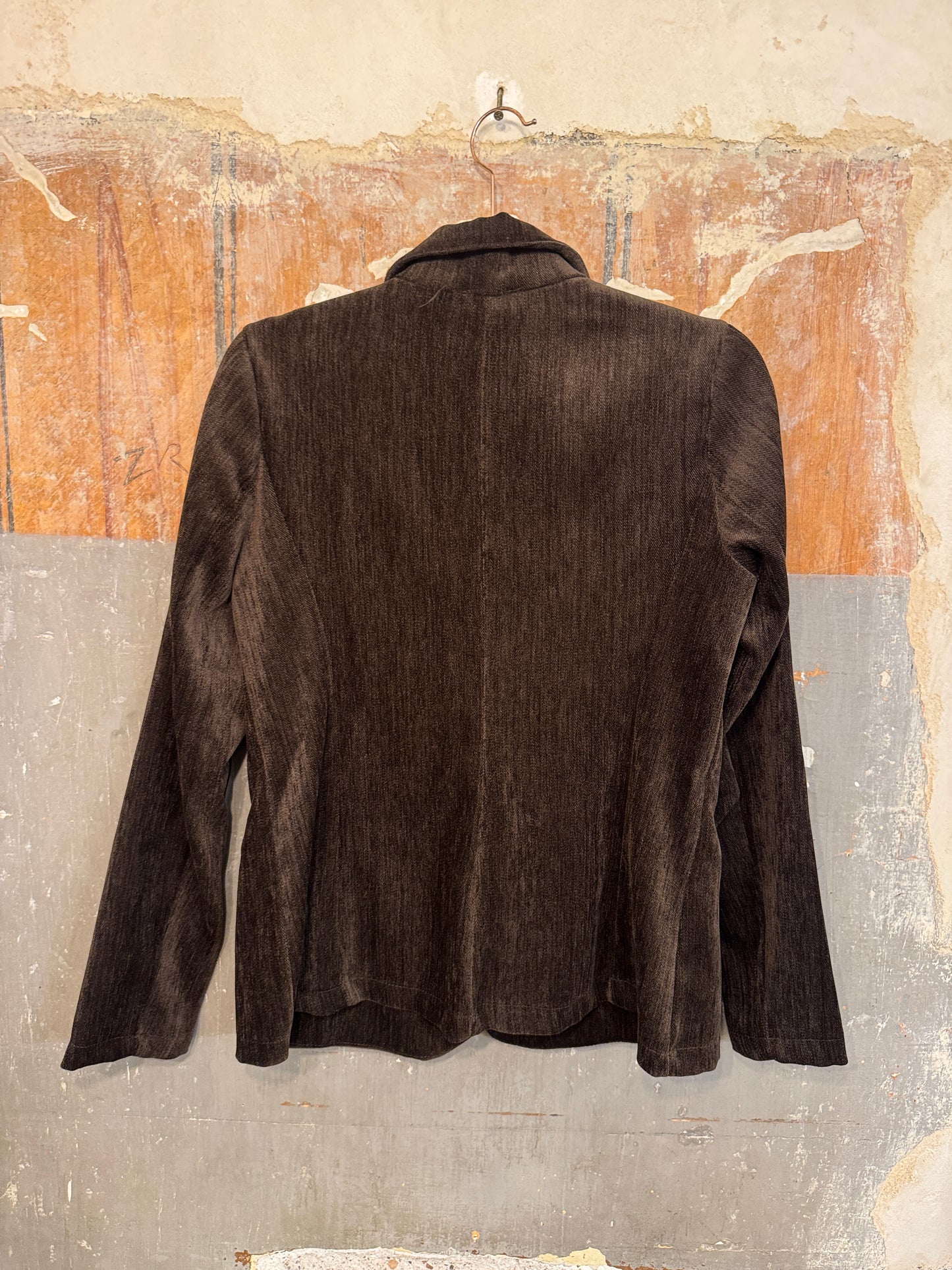 BLAZER VELOUR TESTA DI MORO