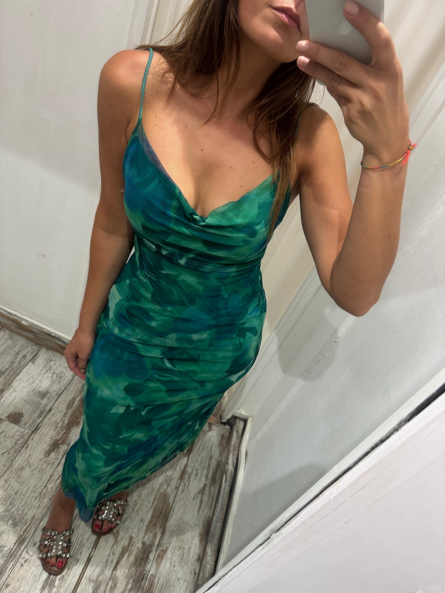NEW COLLECTION - ABITO LONGUETTE FANTASIA VERDE