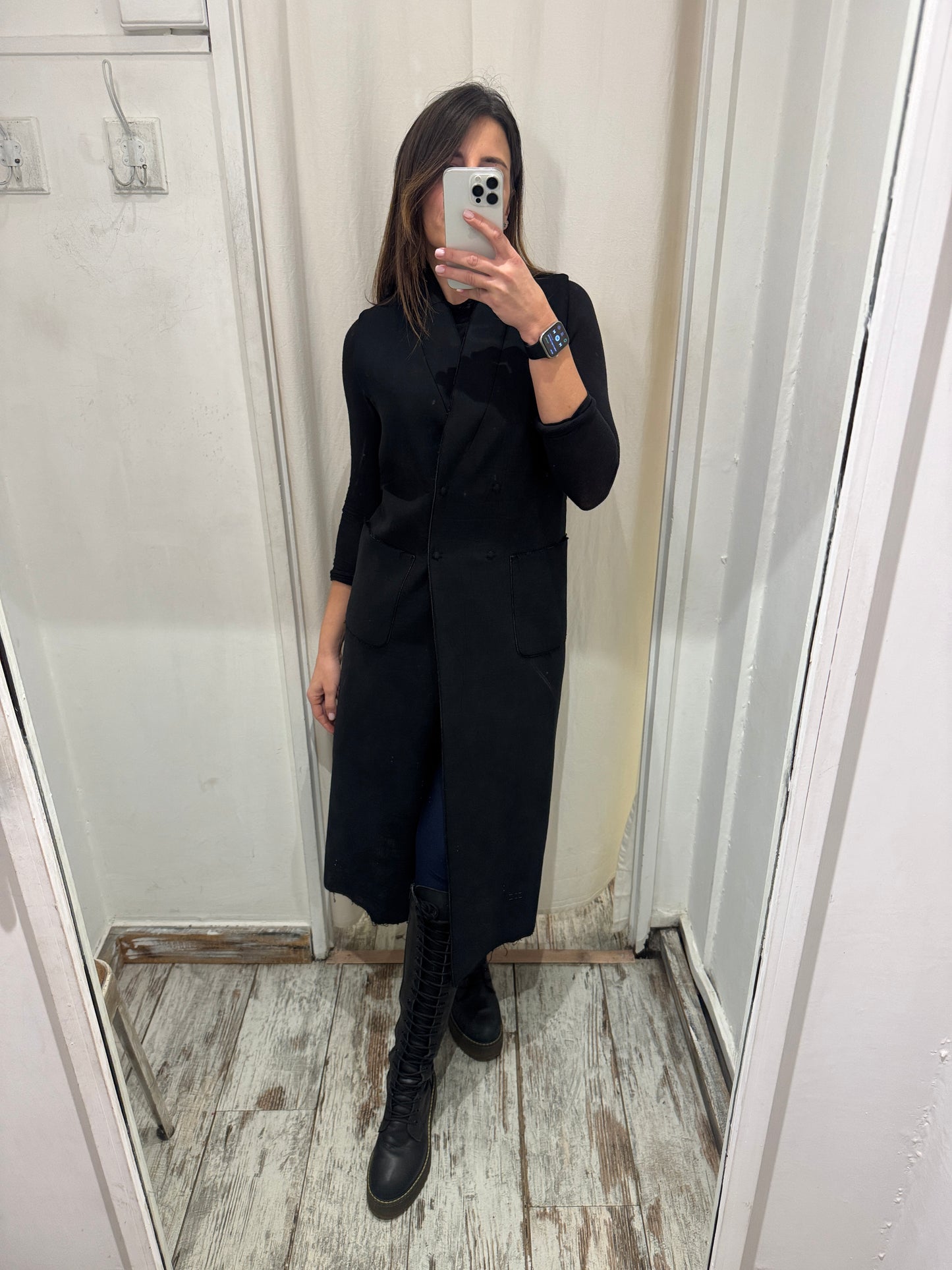 GILET LUNGO MERCI NERO