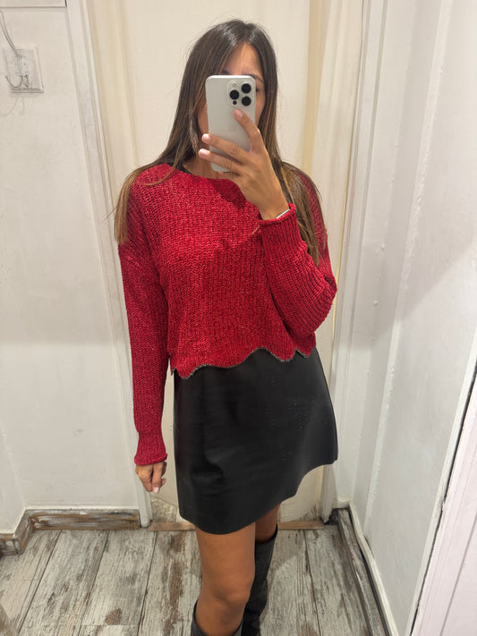 MAGLIA GOA GOA BORDEAUX LUREX