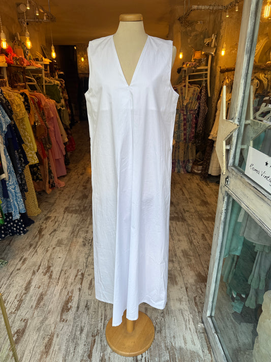 ABITO LONGUETTE COTONE BIANCO