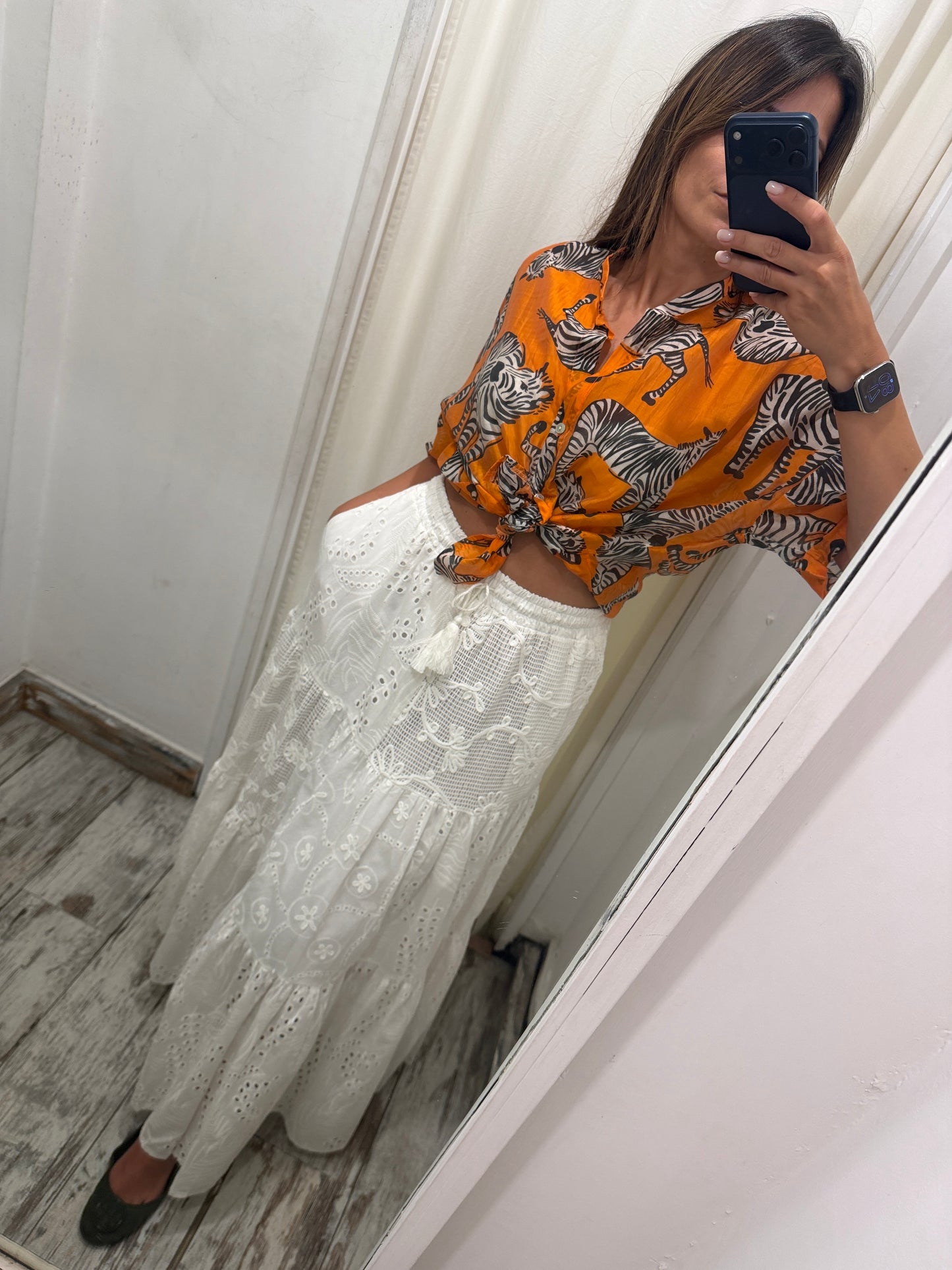 CAMICIA ARANCIONE ZEBBRE