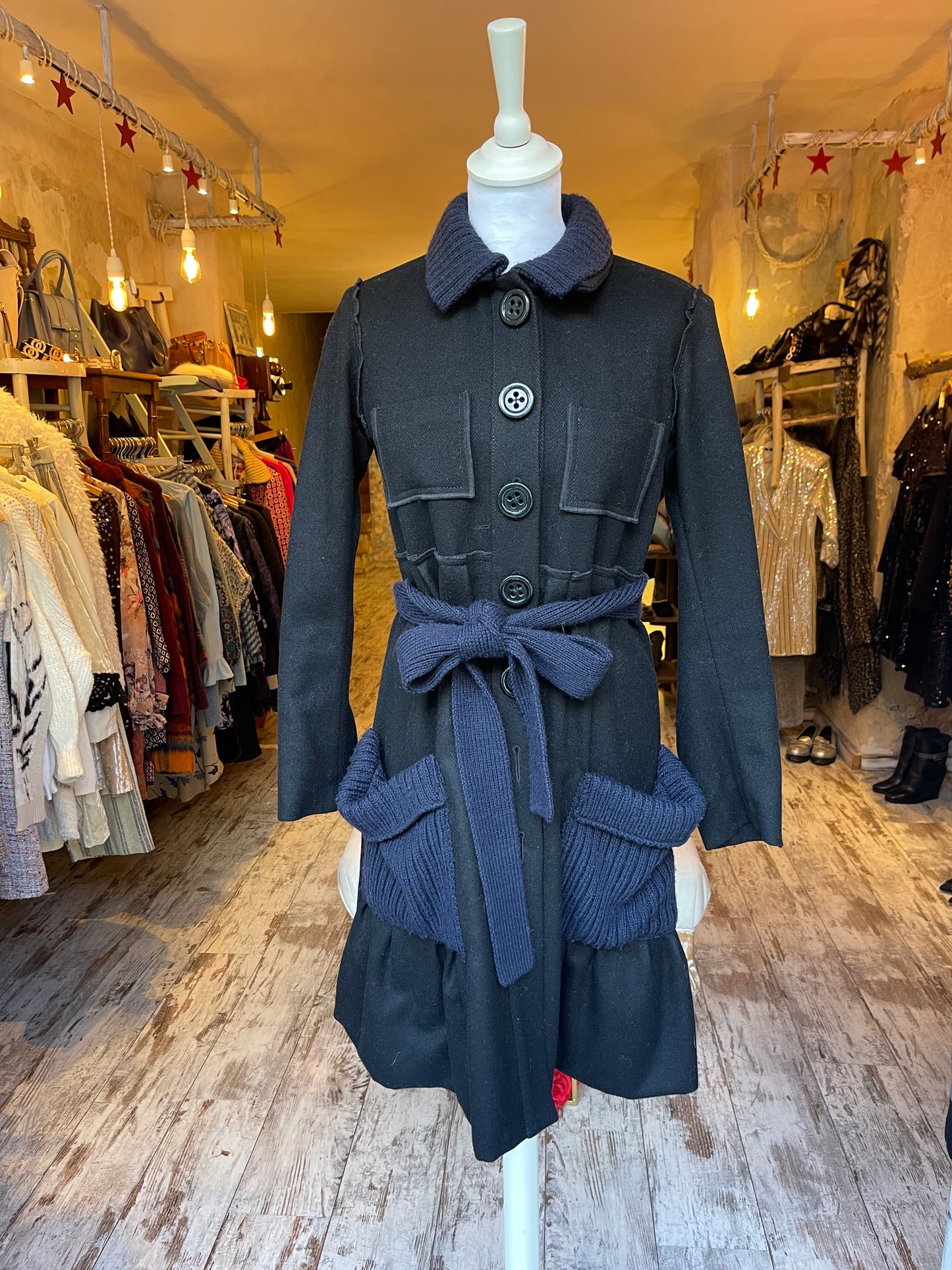 CAPPOTTINO SONIA RYKIEL NERO E BLU