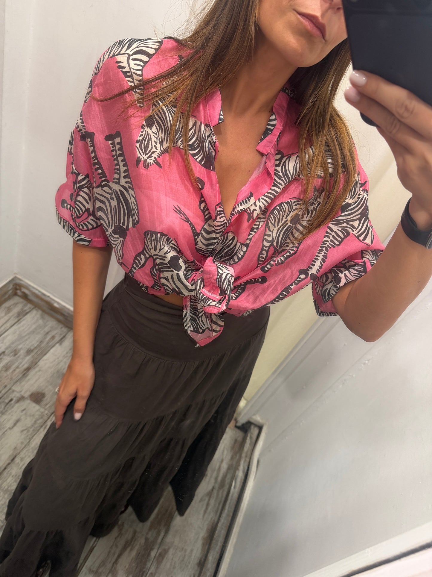 CAMICIA ZEBBRE ROSA