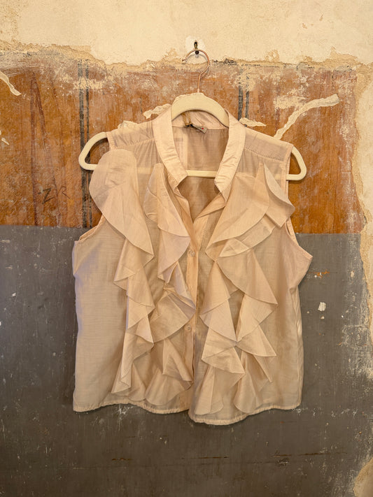 CAMICIA ROUCHES NUDE