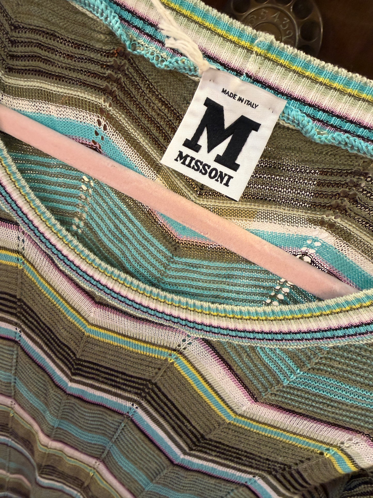 ABITO M MISSONI VERDE MILITARE E CELESTE