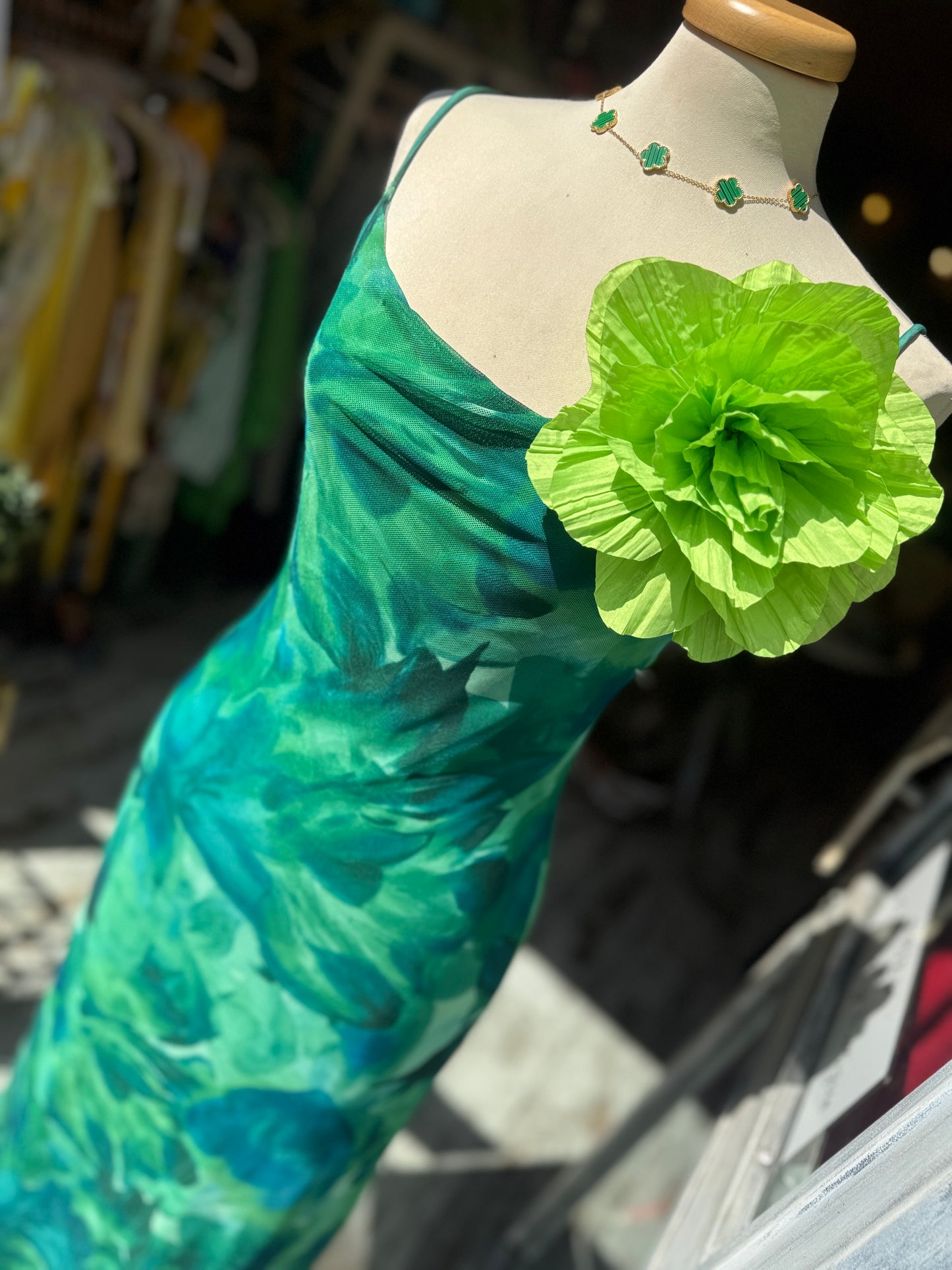 NEW COLLECTION - ABITO LONGUETTE FANTASIA VERDE