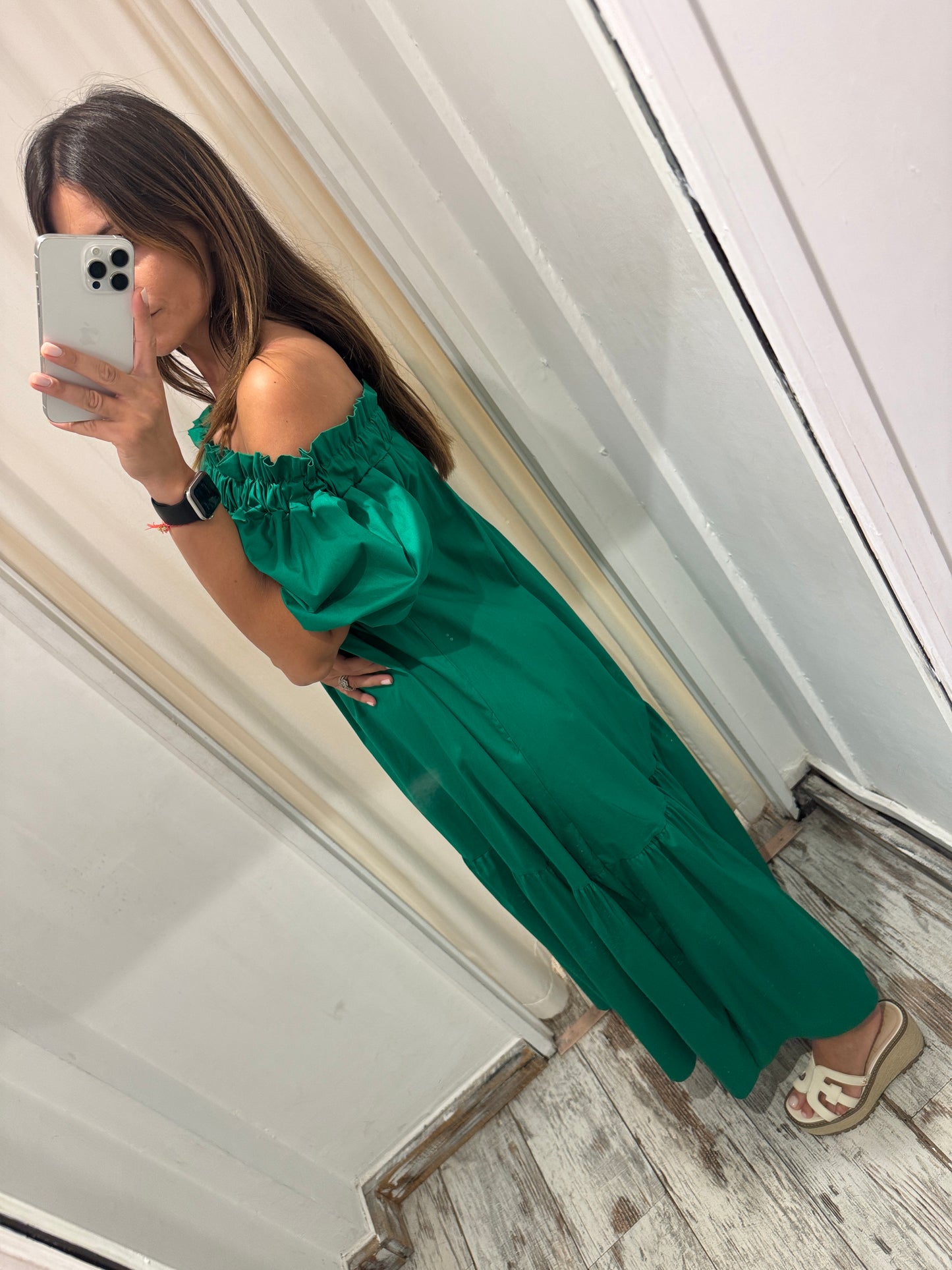 ABITO LONGUETTE SCOLLO BARCA VERDE