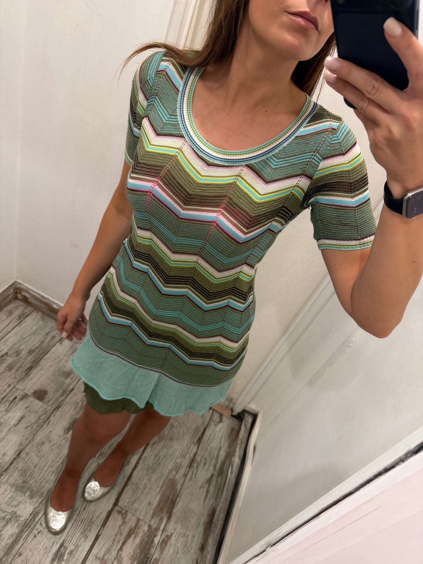 ABITO M MISSONI VERDE MILITARE E CELESTE