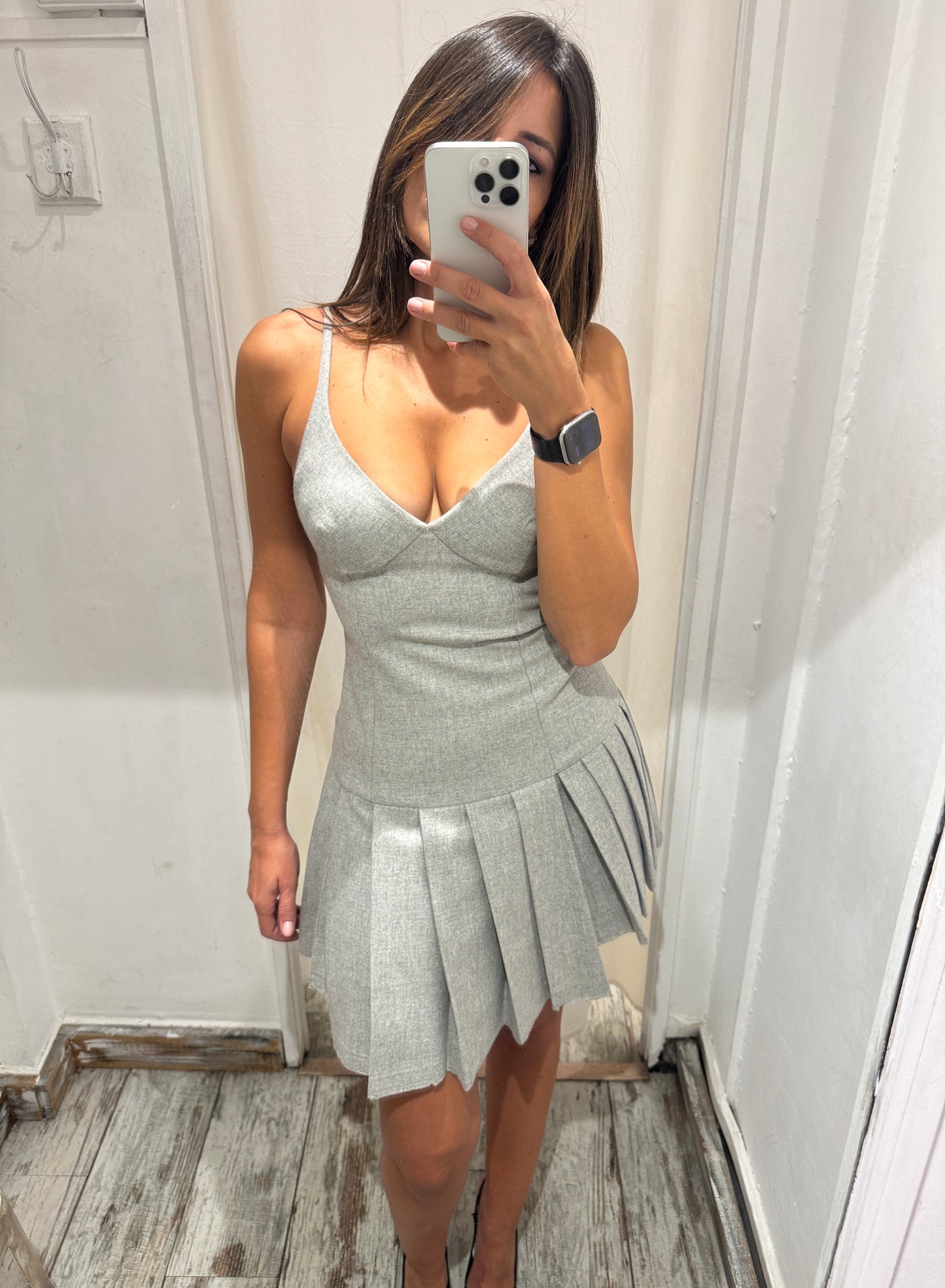 ABITO ERMANNO SCERVINO GRIGIO PERLA