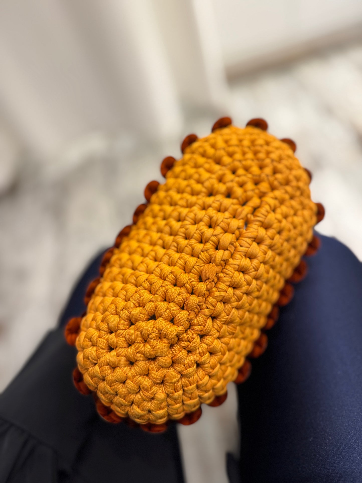 CLUTCH BAG ARANCIO CON PAILLETTES