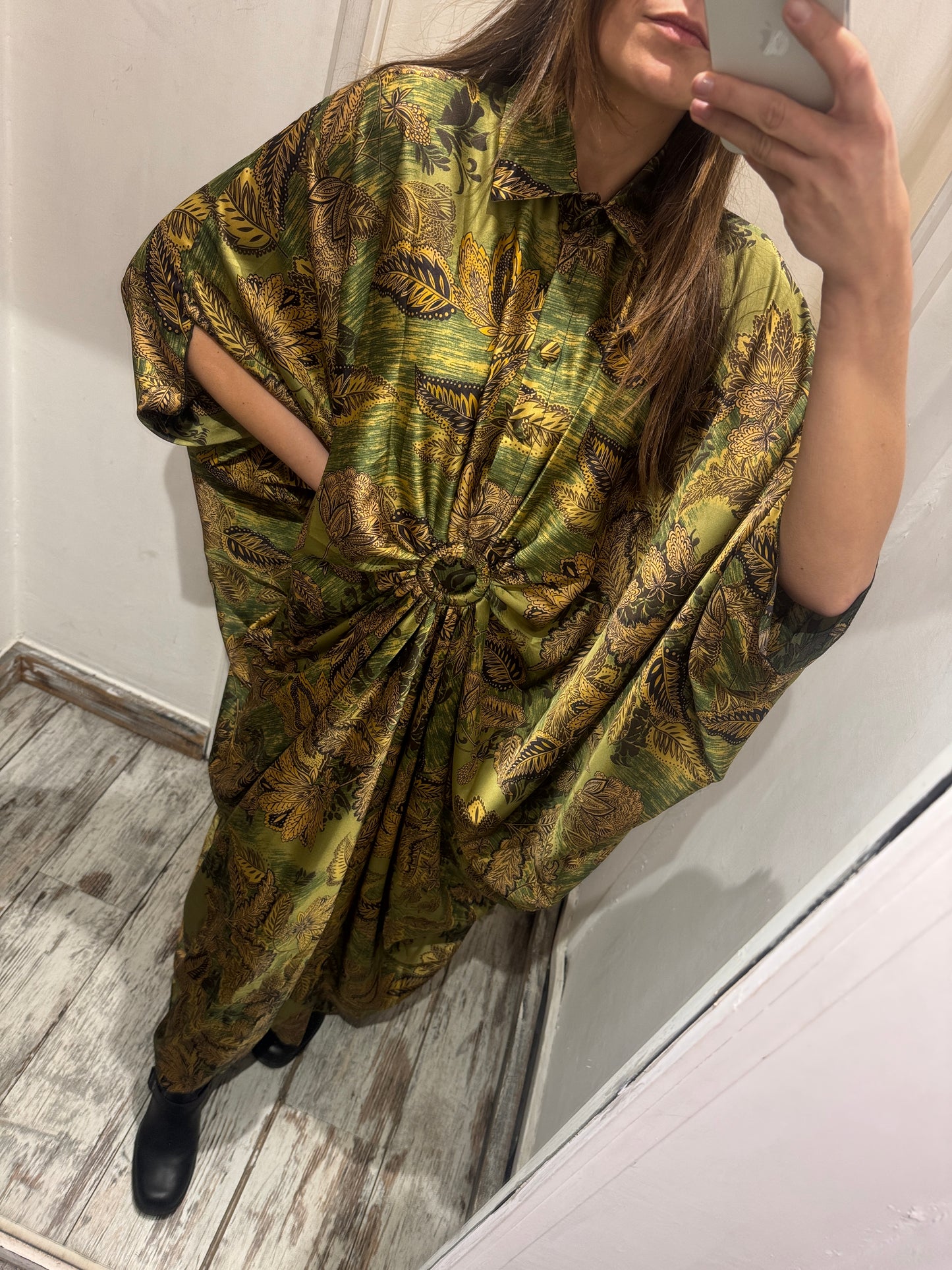 NEW COLLECTION - ABITO DRAPPEGGIO VERDE E ORO