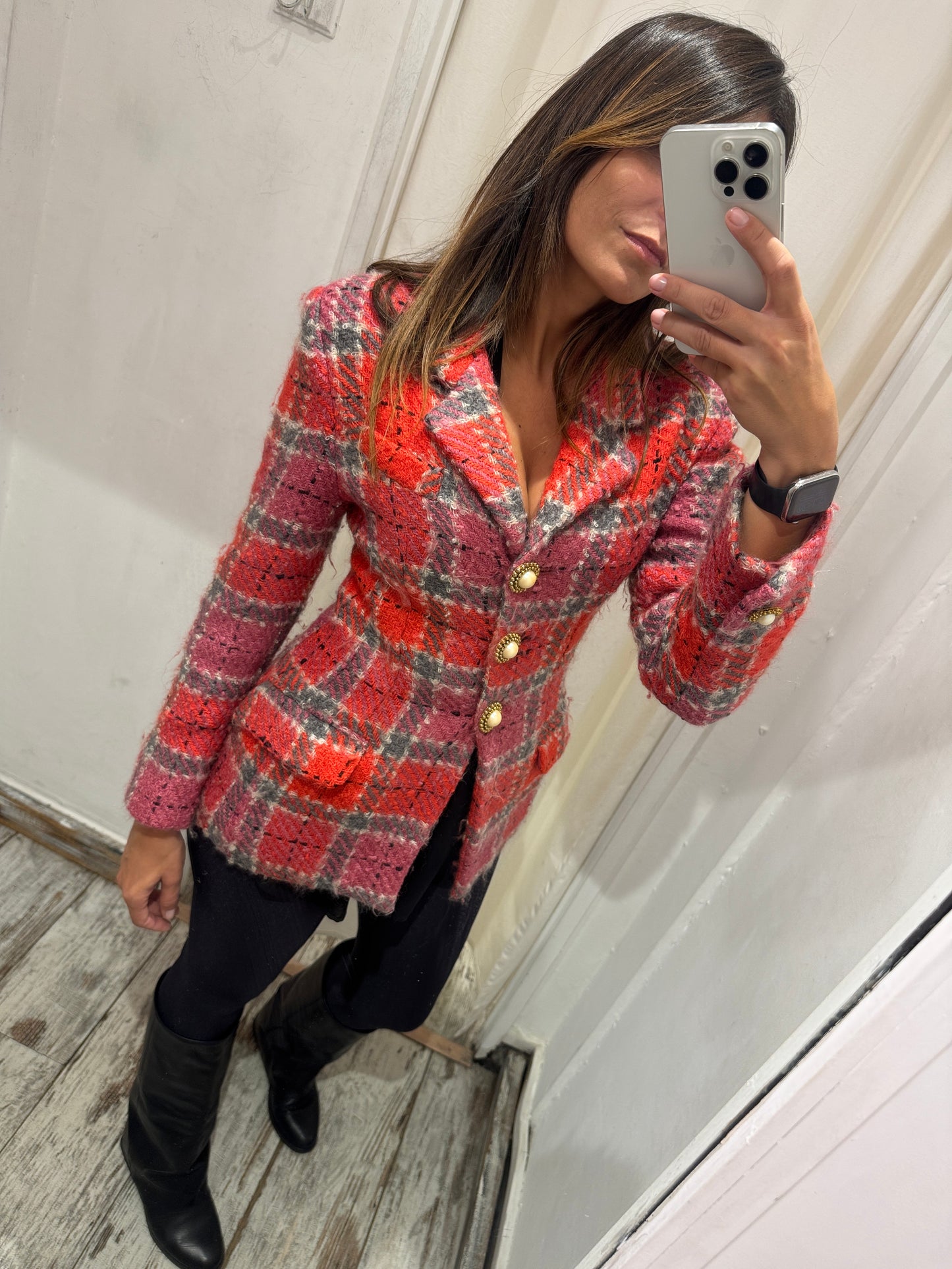 BLAZER CLAMANTIS BOUCLÈ MULTICOLORE