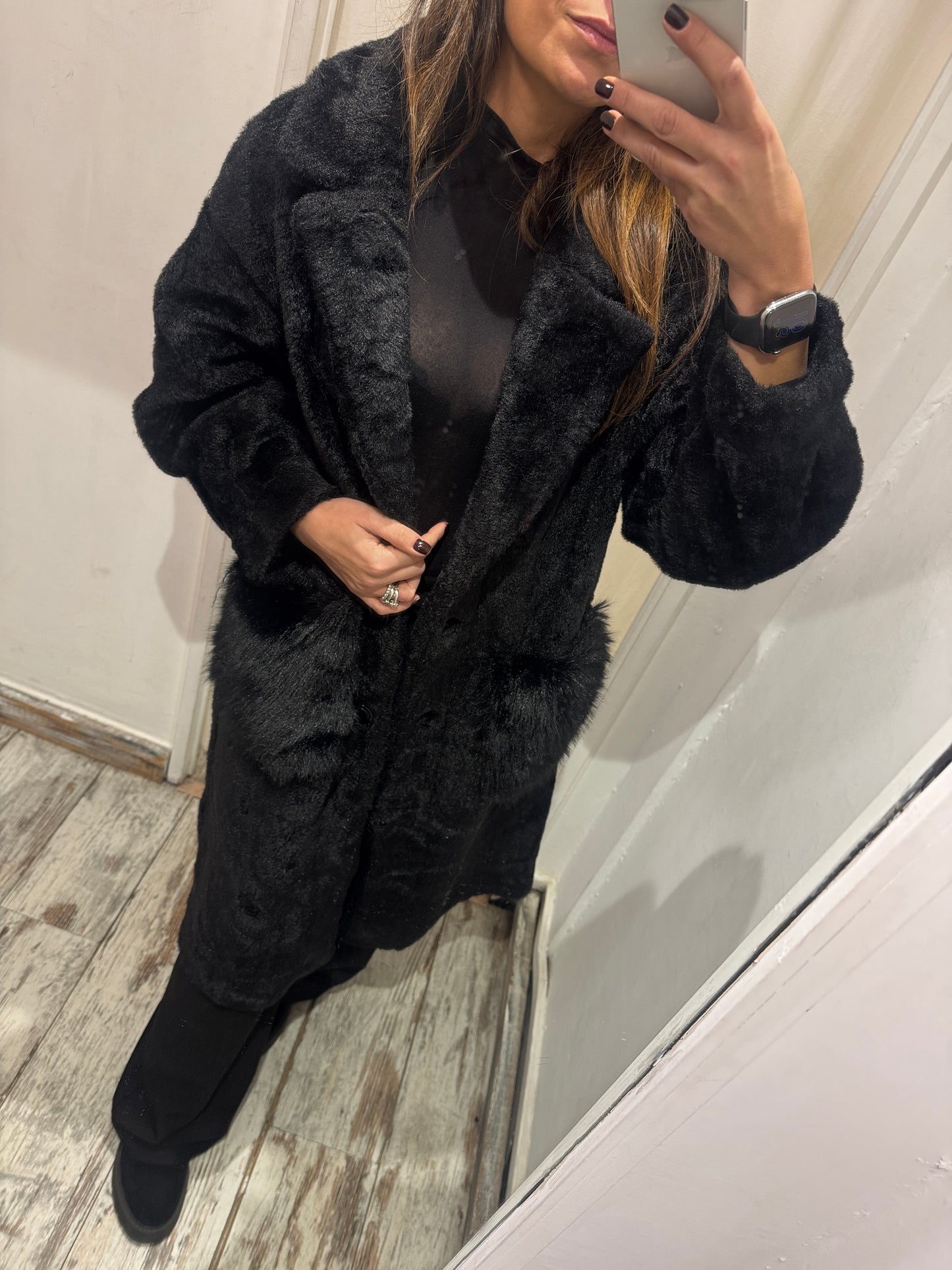 CAPPOTTO TEDDY NERO