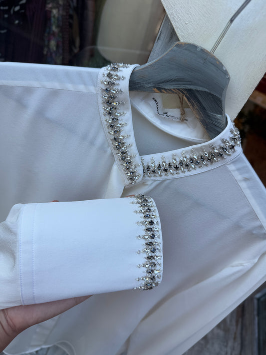 CAMICIA ERMANNO SCERVINO SETA PANNA