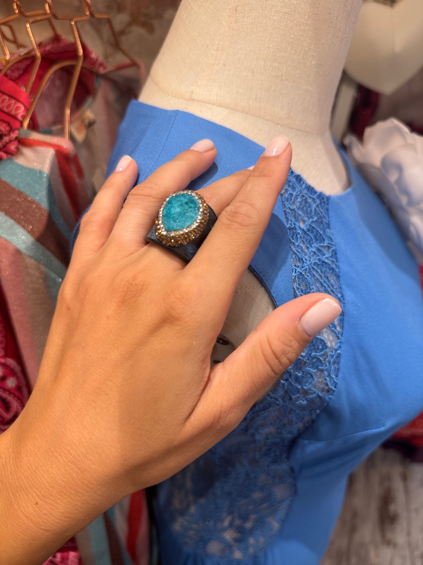 ANELLO RAME E PIETRA